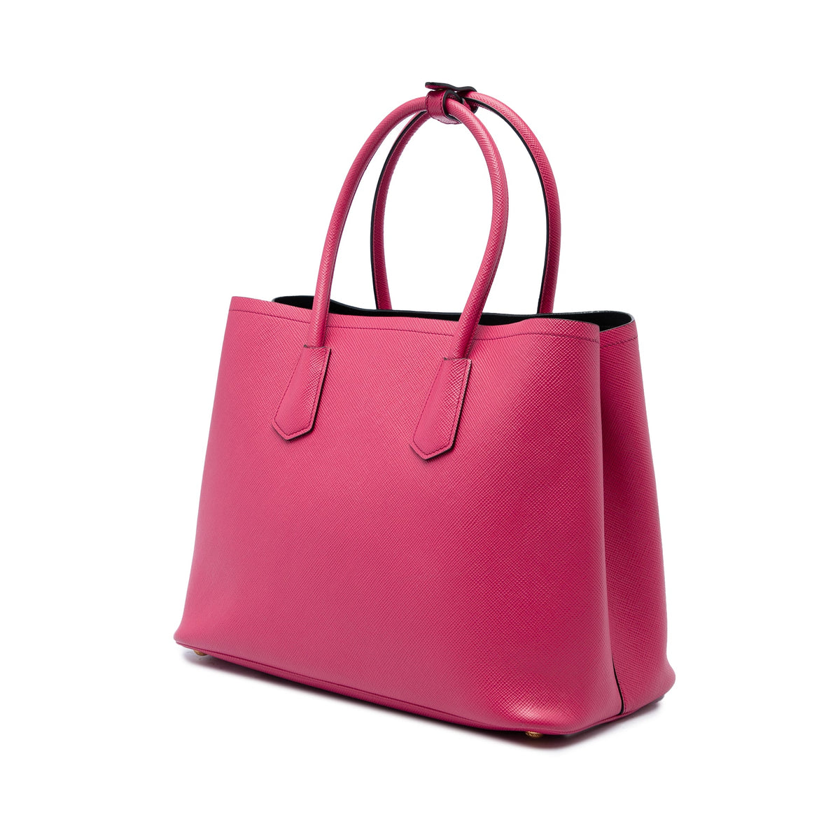 Prada Medium Saffiano Cuir Double Satchel — Pink