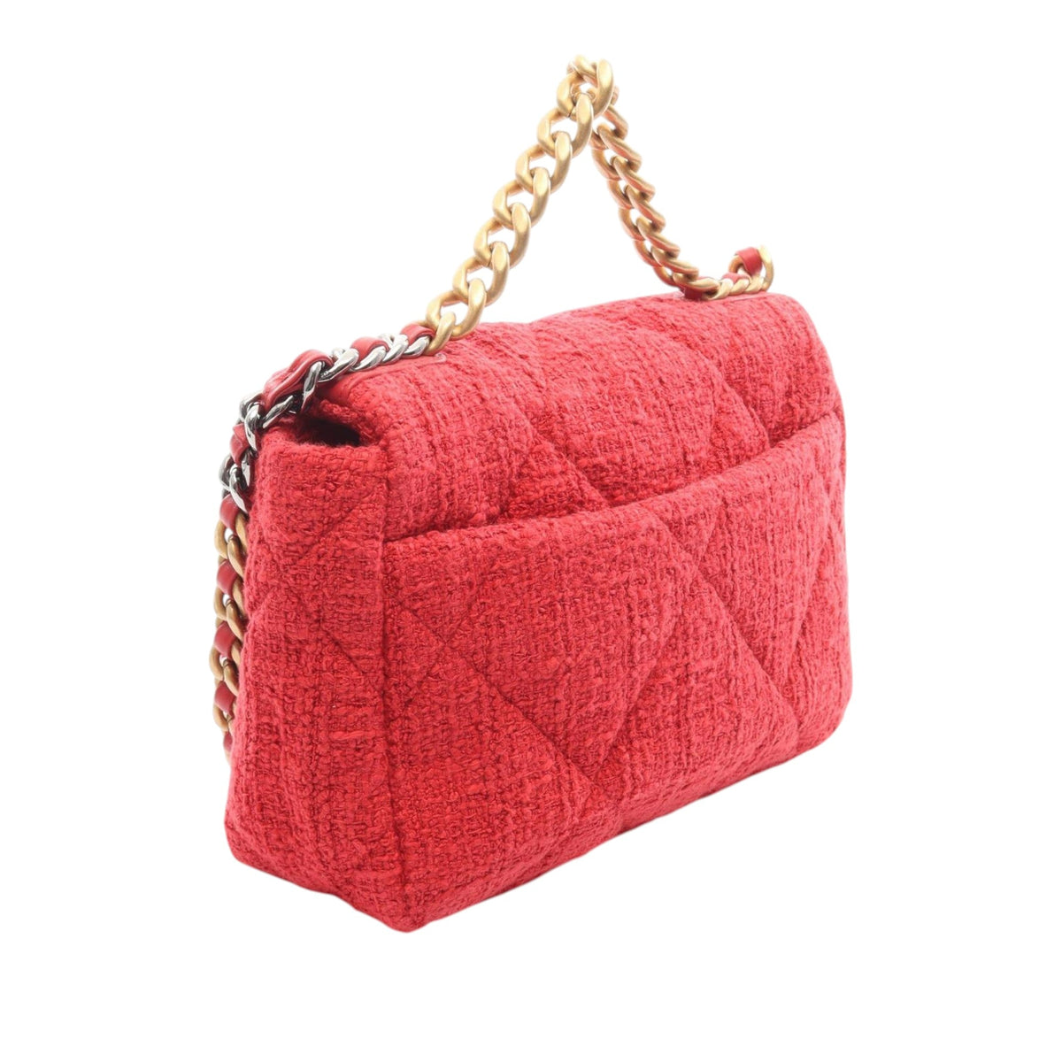 Chanel Medium Tweed 19 Flap — Pink