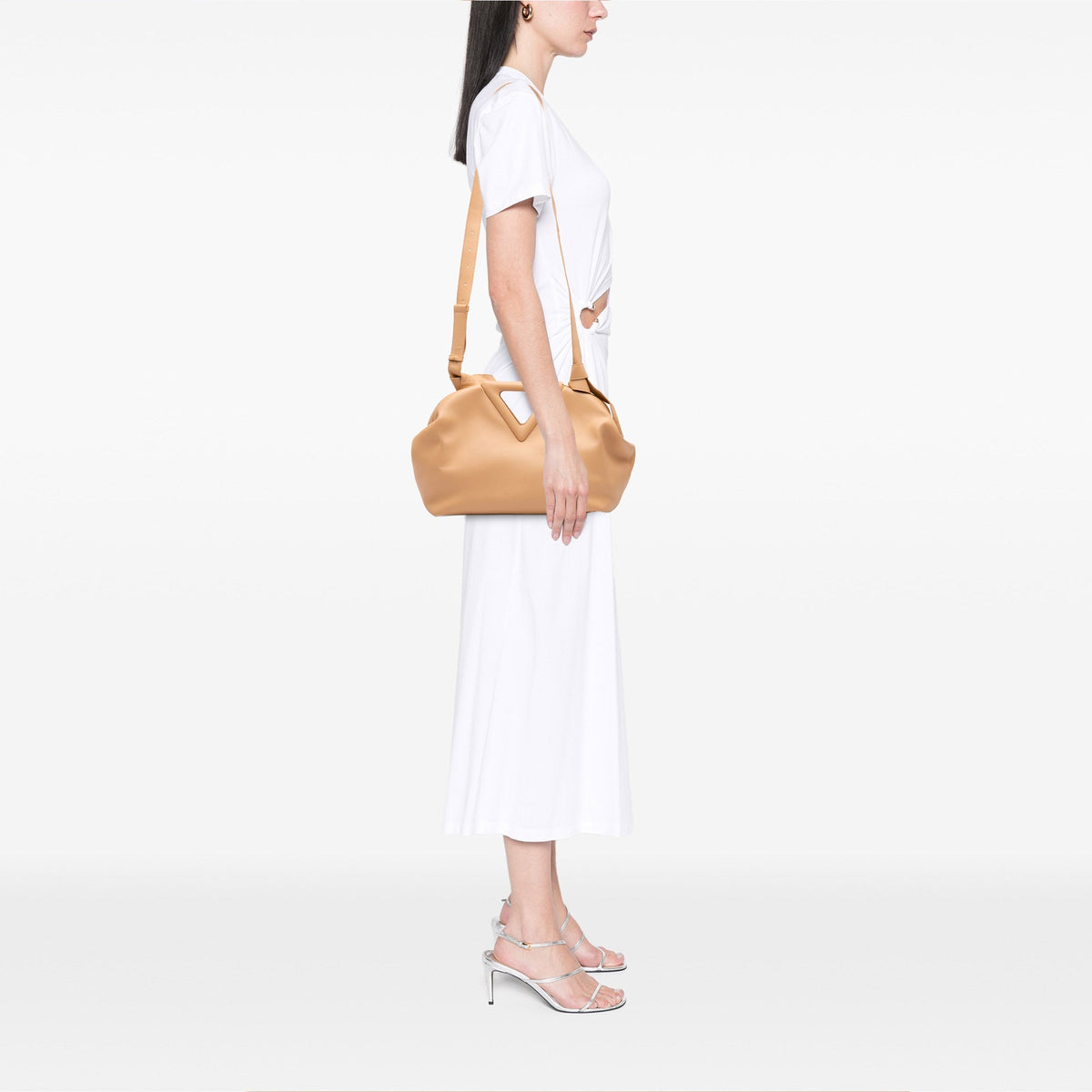 Bottega Veneta Medium Leather The Point Triangle Satchel