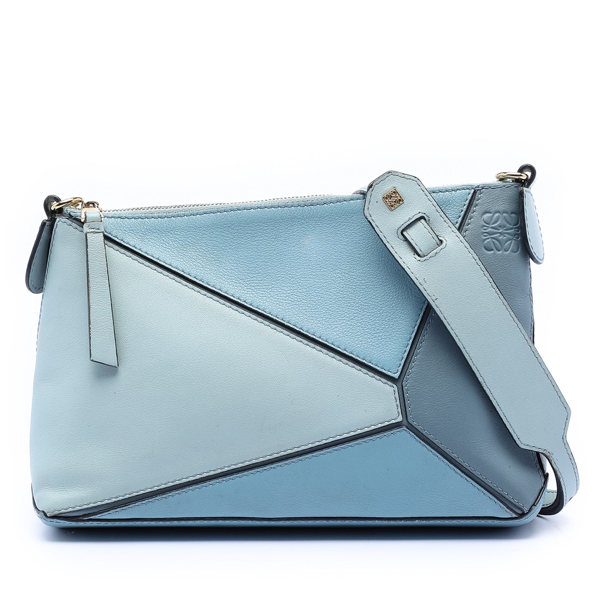 LOEWE Mini Tricolor Calfskin Puzzle Crossbody