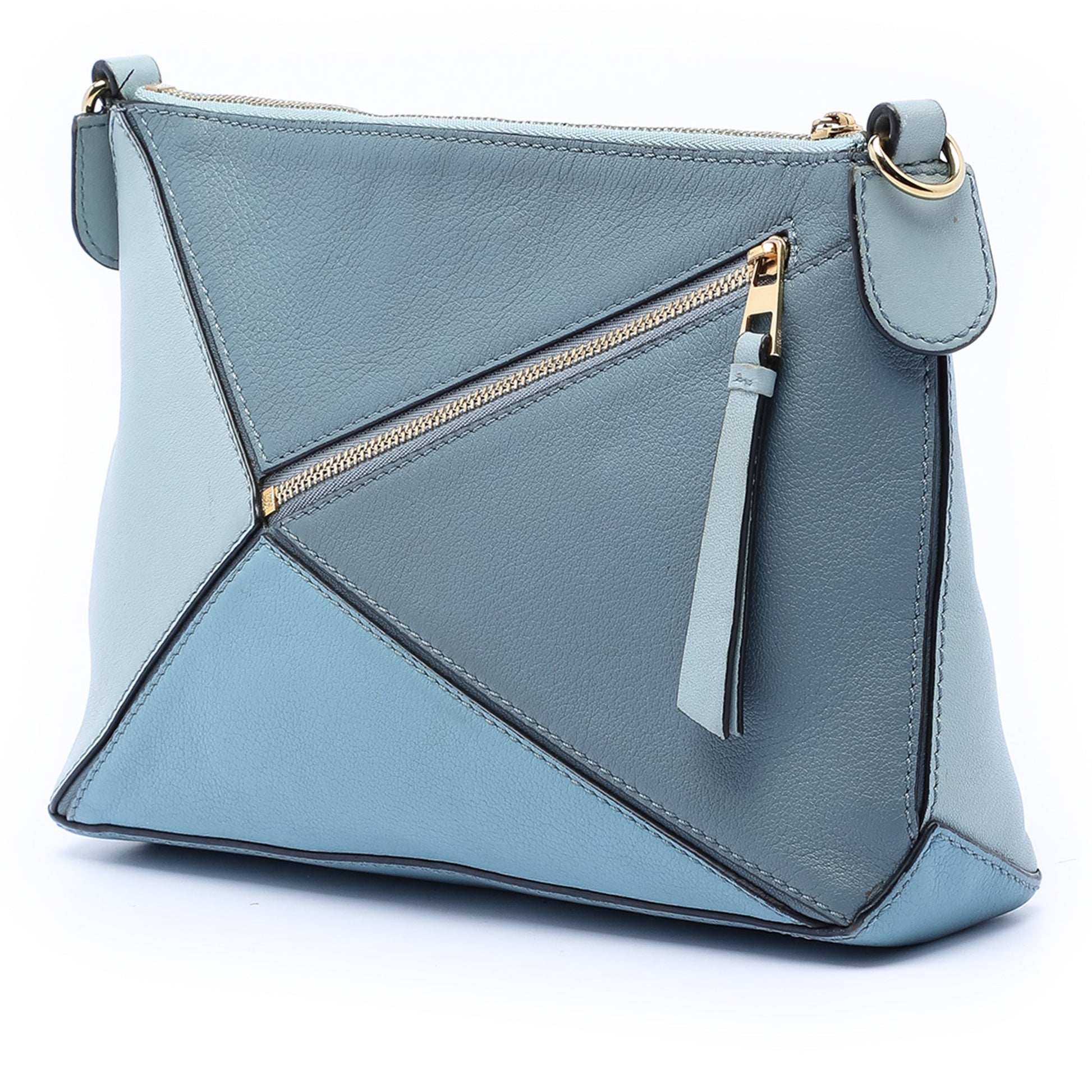 LOEWE Mini Tricolor Calfskin Puzzle Crossbody