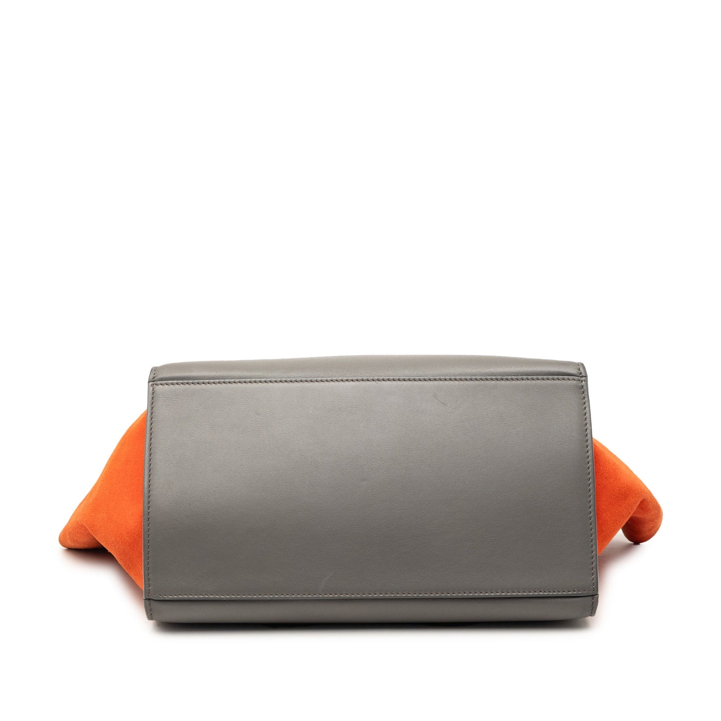 Celine Medium Tricolor Calfskin and Suede Trapeze Satchel