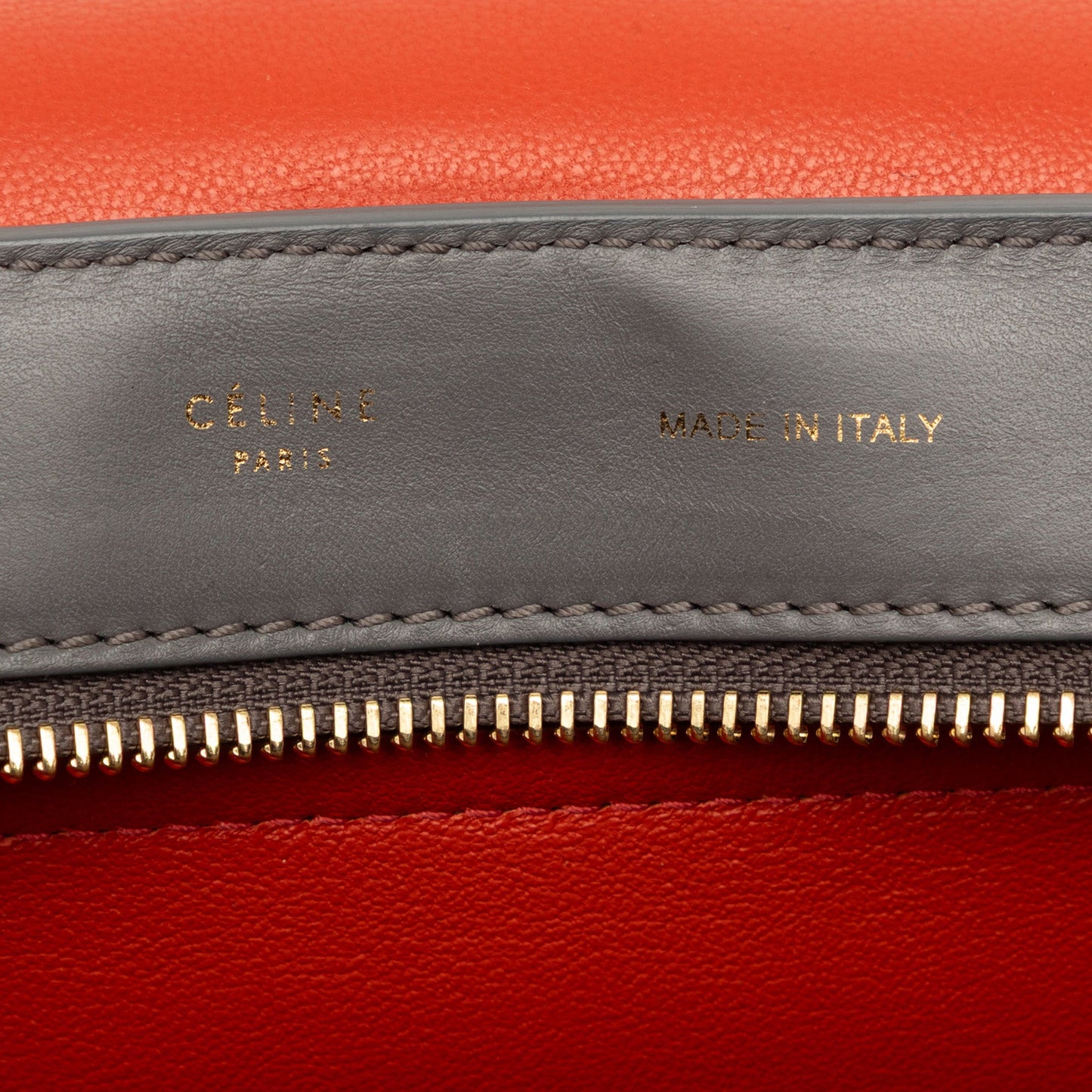 Celine Medium Tricolor Calfskin and Suede Trapeze Satchel
