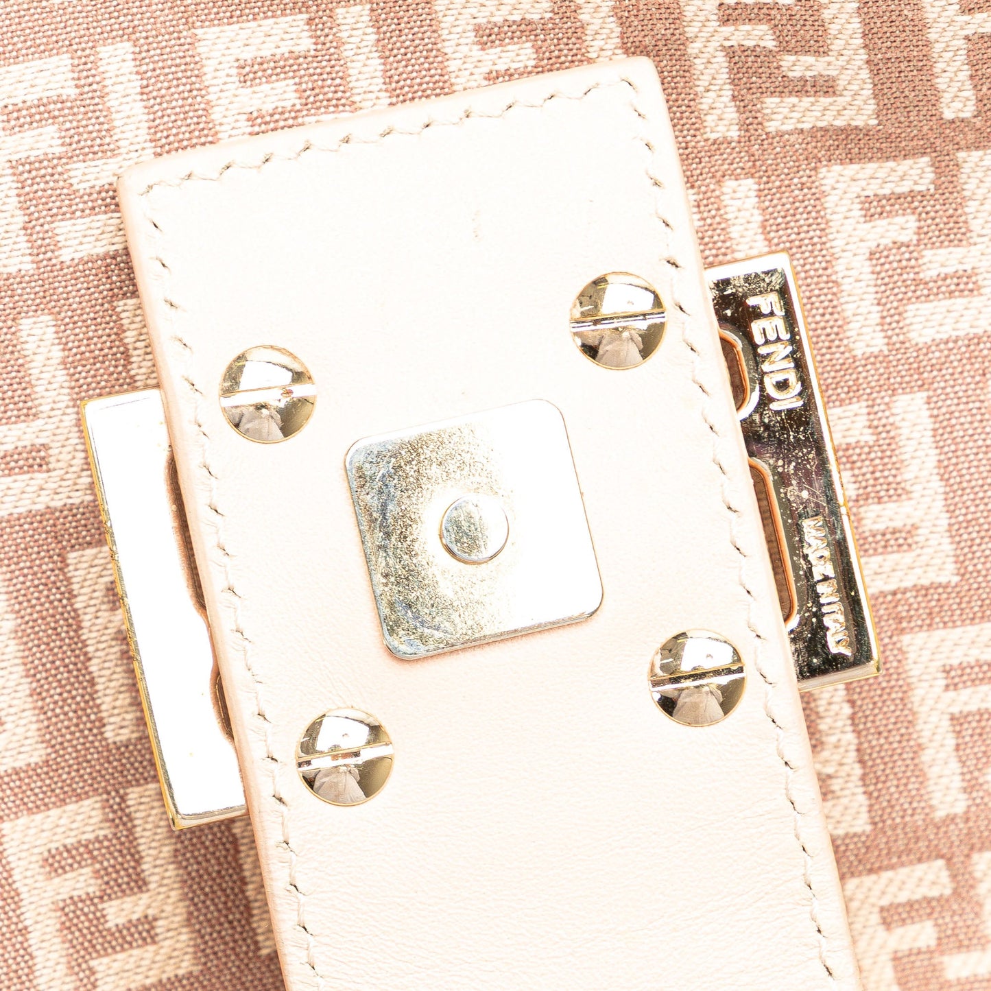Fendi Zucchino Canvas Shoulder Bag