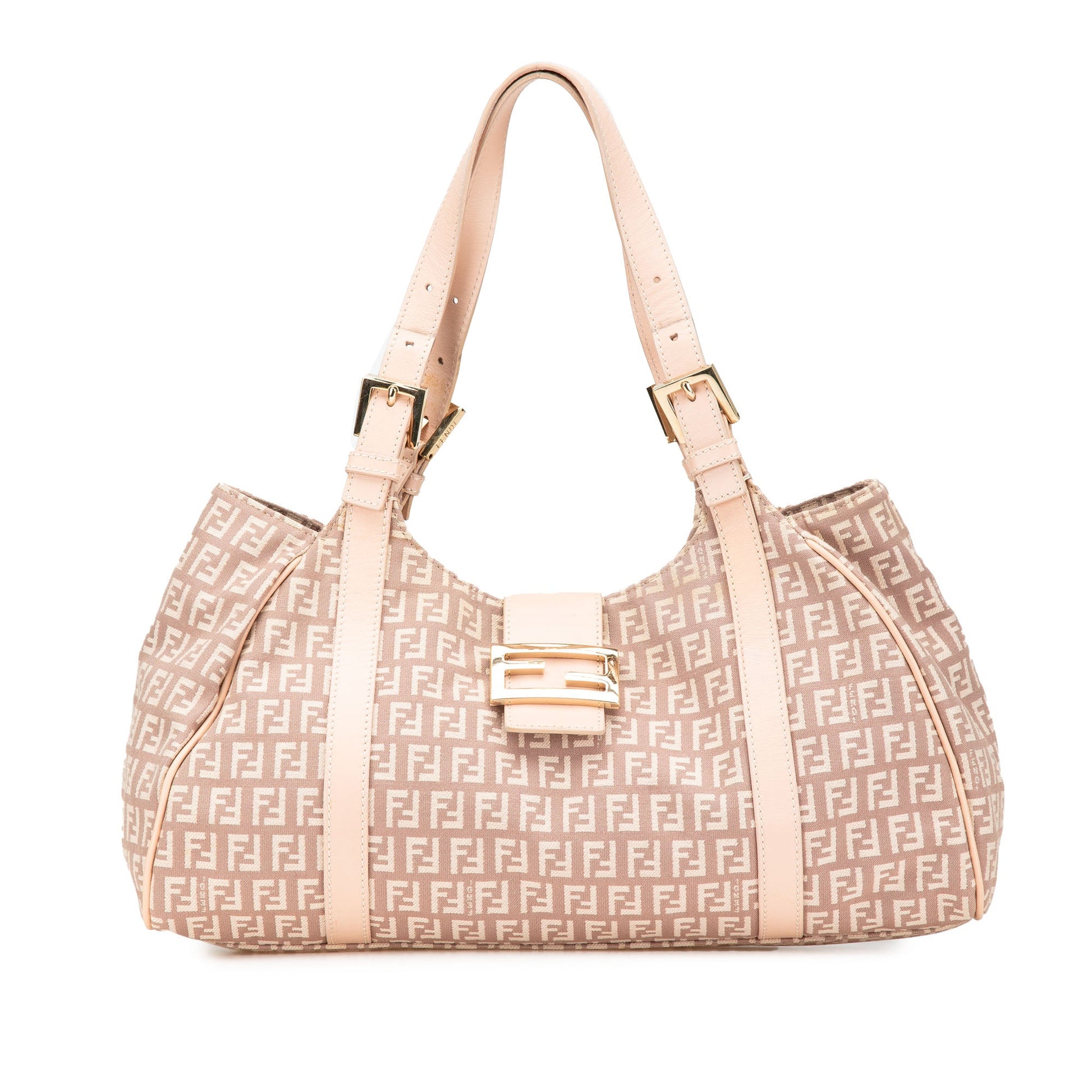 Fendi Zucchino Canvas Shoulder Bag