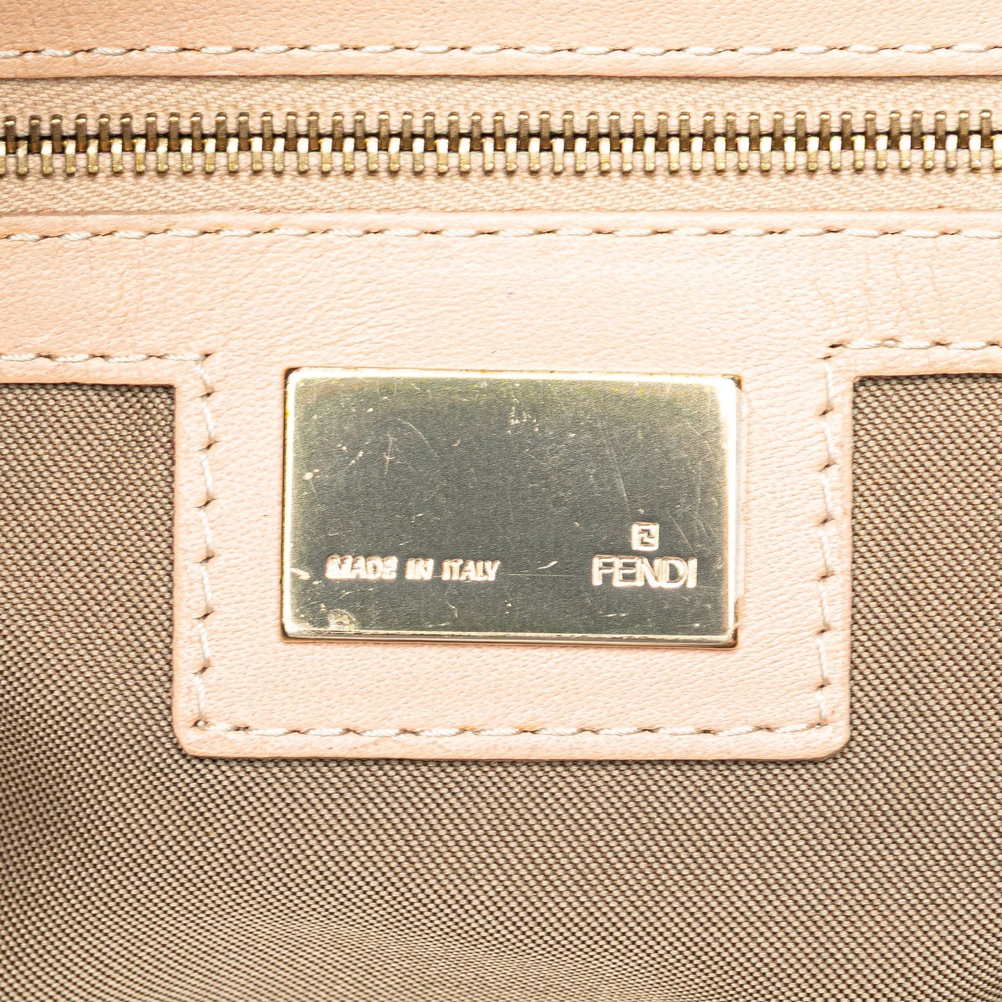 Fendi Zucchino Canvas Shoulder Bag
