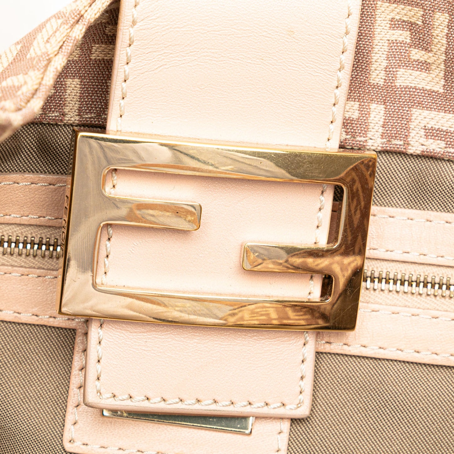 Fendi Zucchino Canvas Shoulder Bag