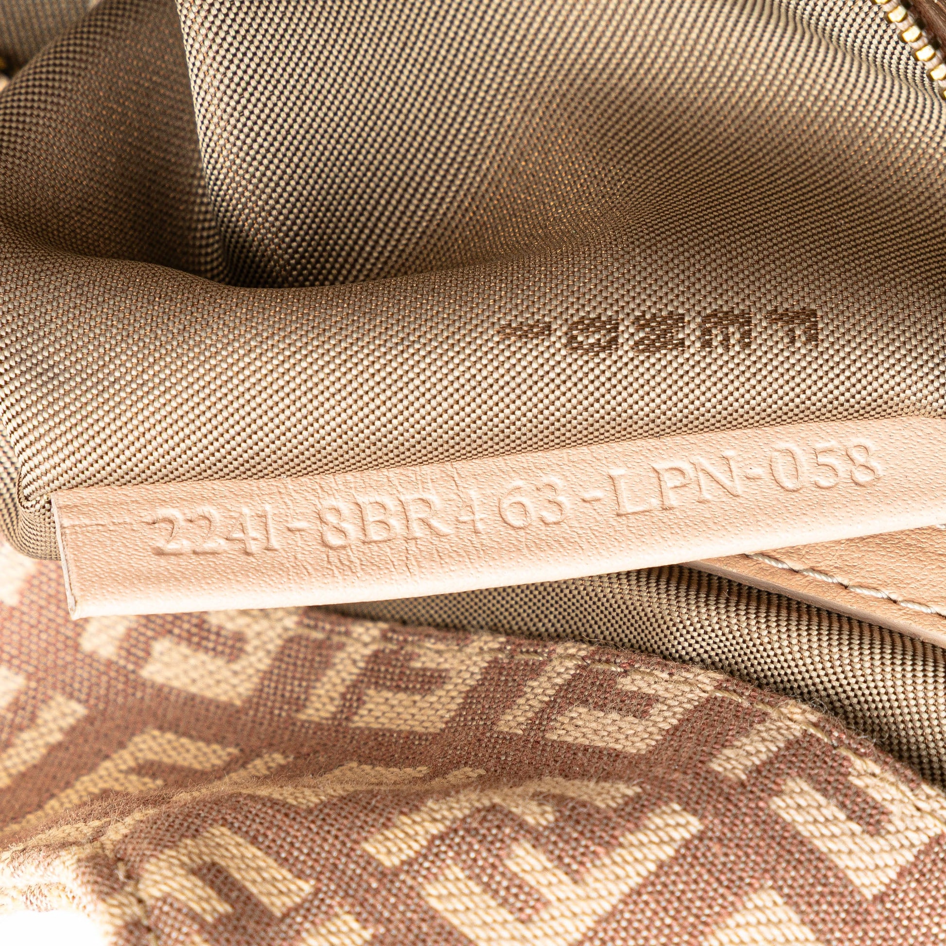 Fendi Zucchino Canvas Shoulder Bag