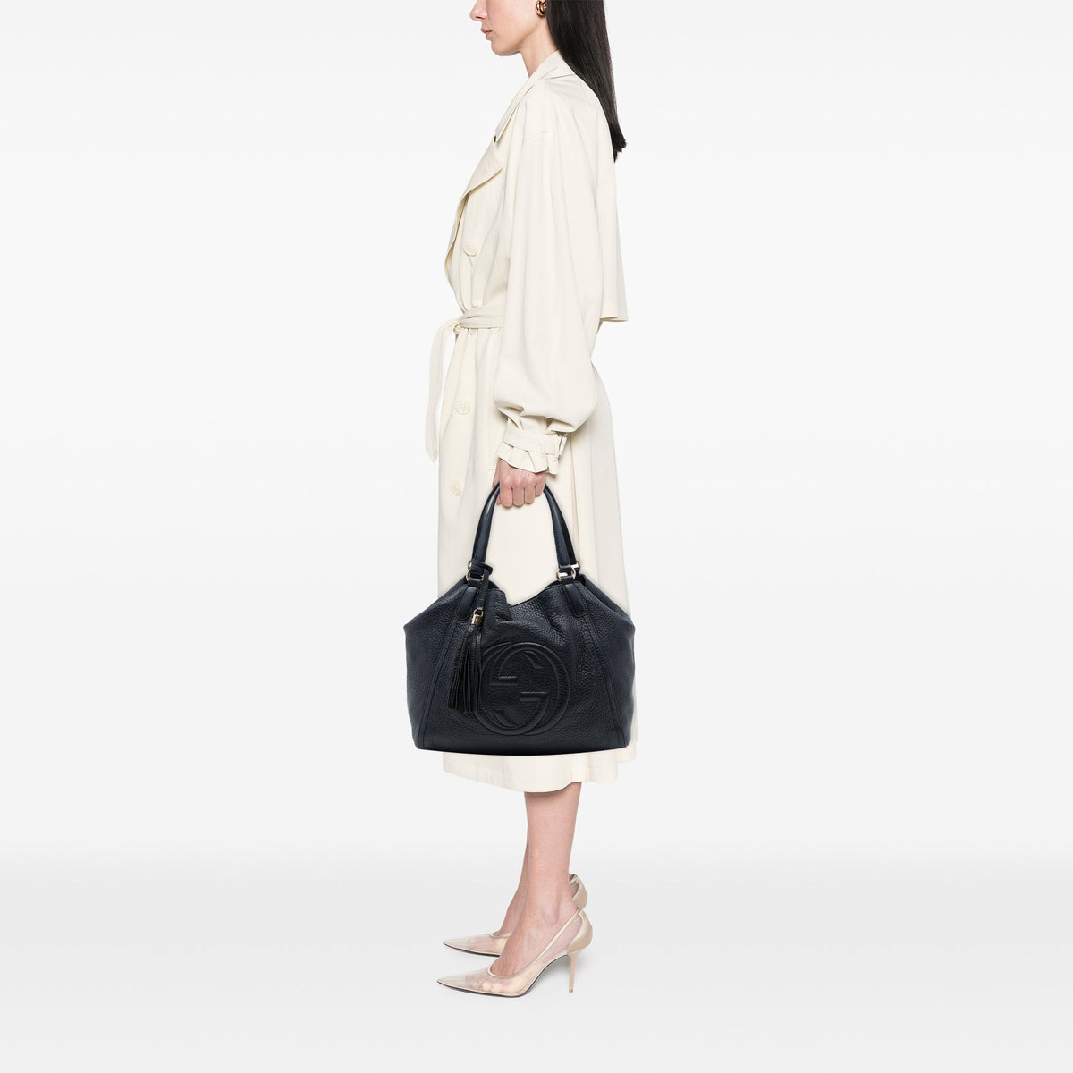 Gucci Medium Leather Soho Cellarius Tote