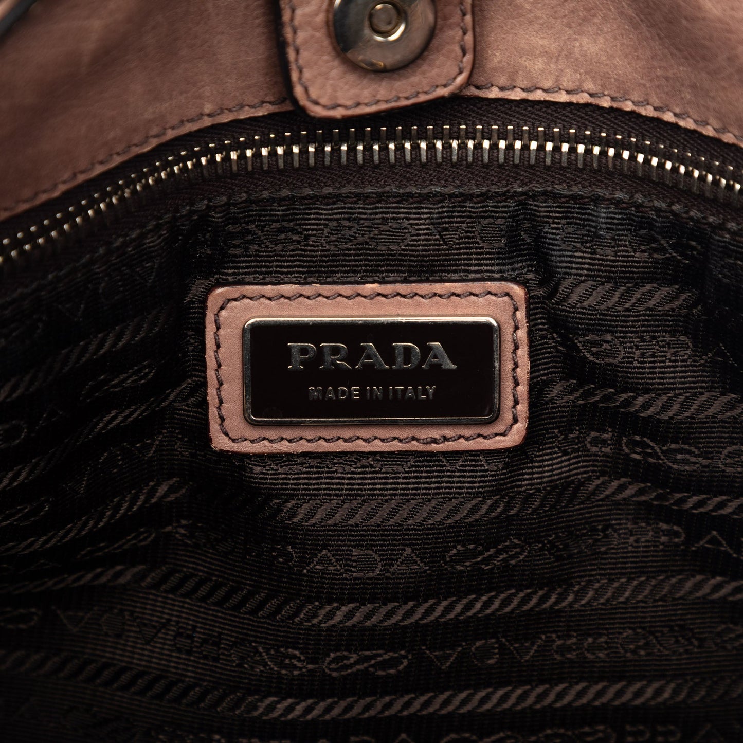 Prada Ombre Vitello Daino Side Zip Convertible Tote