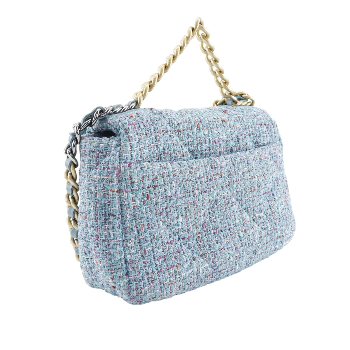 Chanel Medium Tweed 19 Flap — Blue