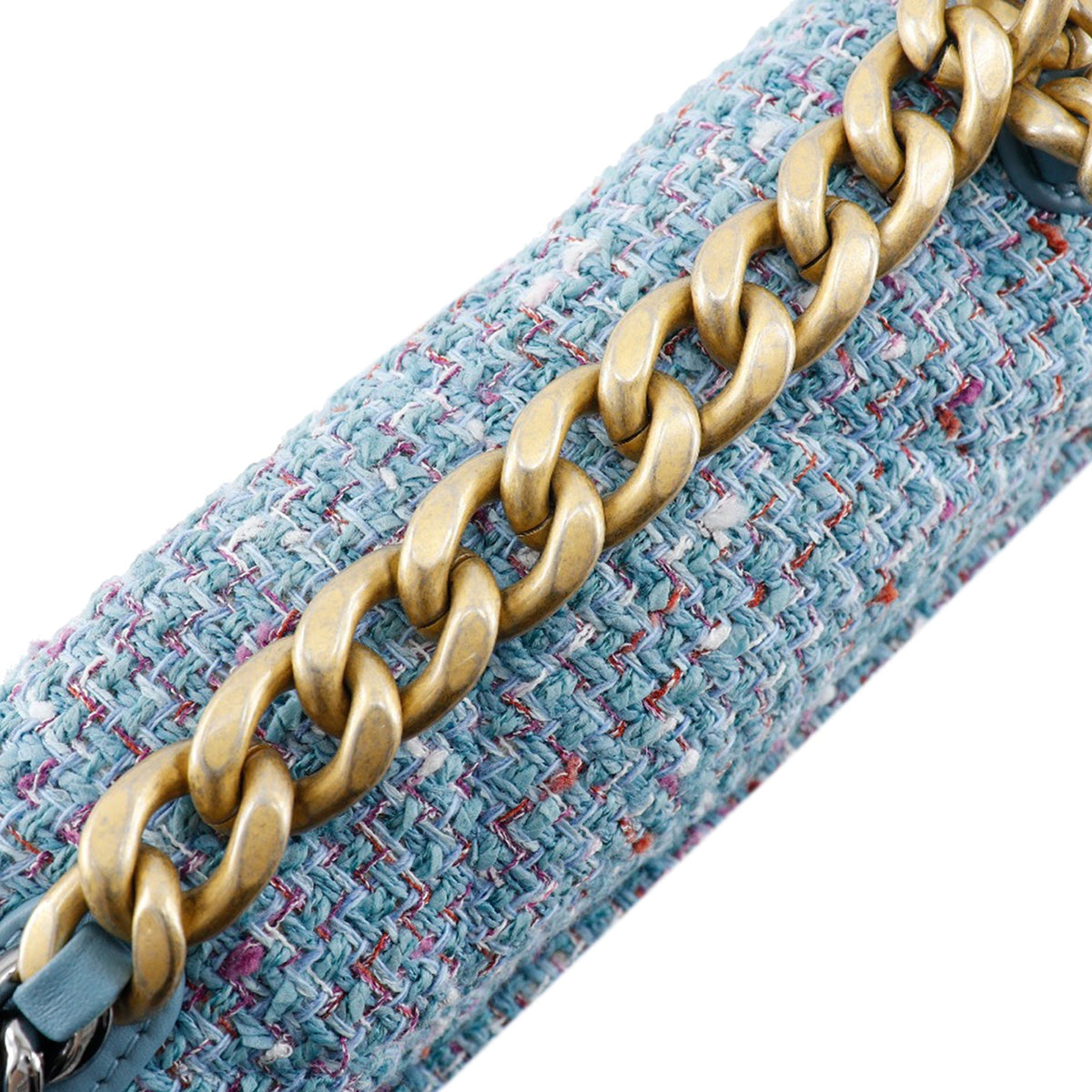 Chanel Medium Tweed 19 Flap — Blue