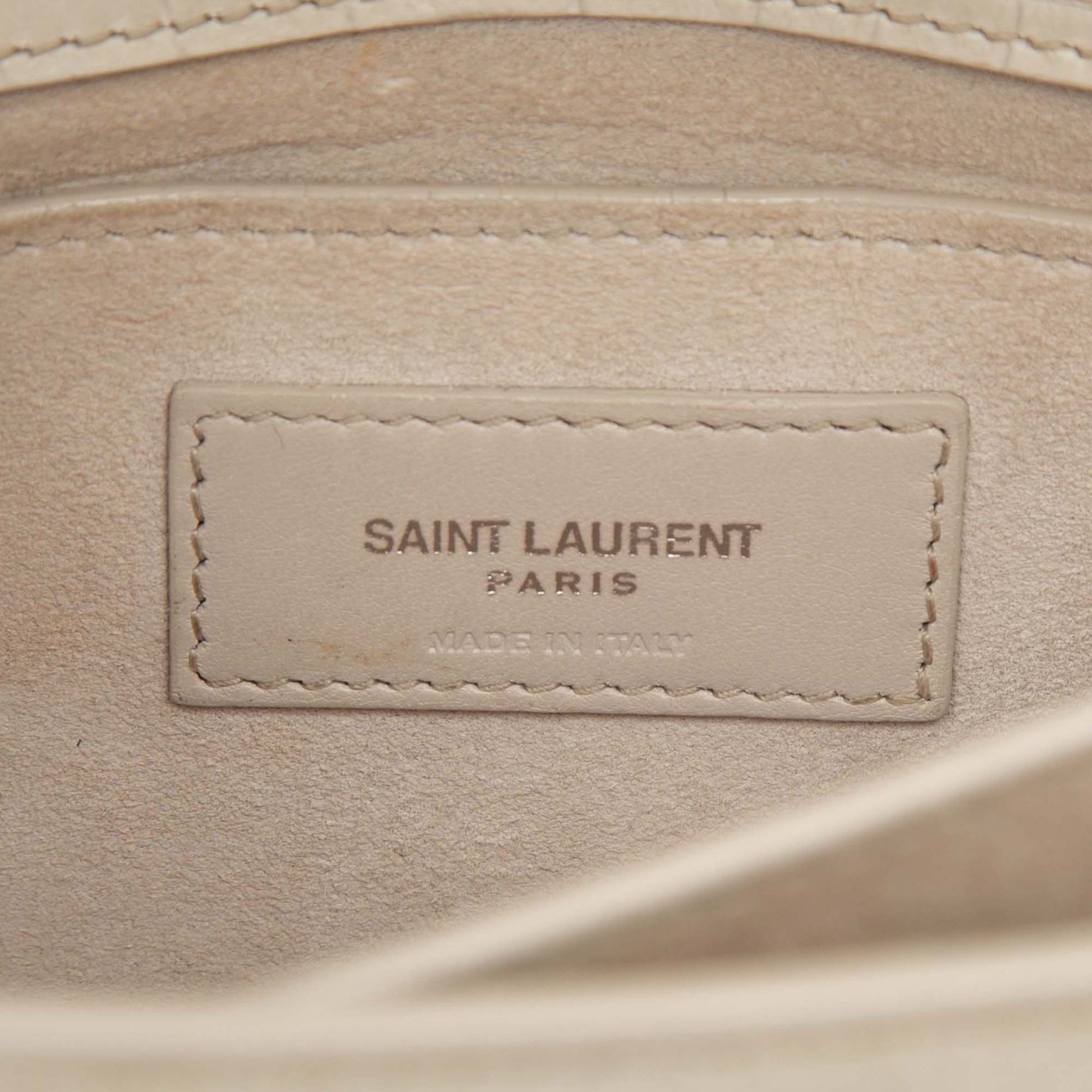Saint Laurent Medium Croc Embossed Leather Monogram Sunset Crossbody