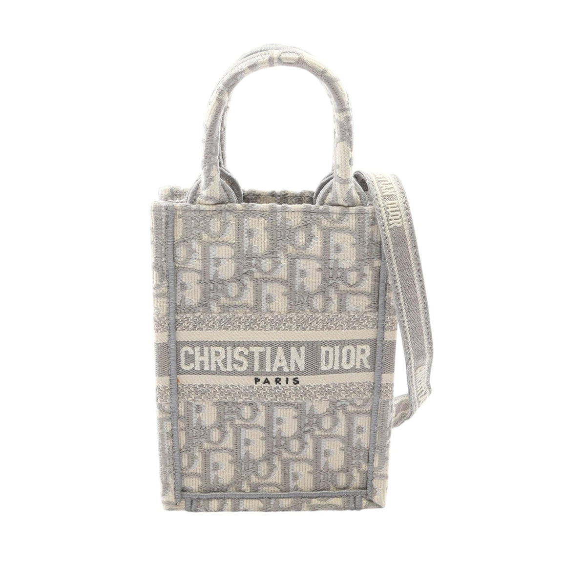 Dior Mini Oblique Canvas Vertical Book Tote