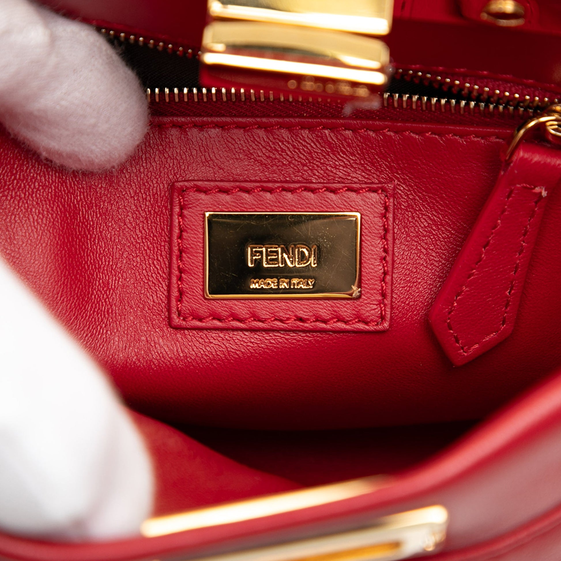 Fendi XS Crystal Star Studded Peekaboo Iconic Satchel