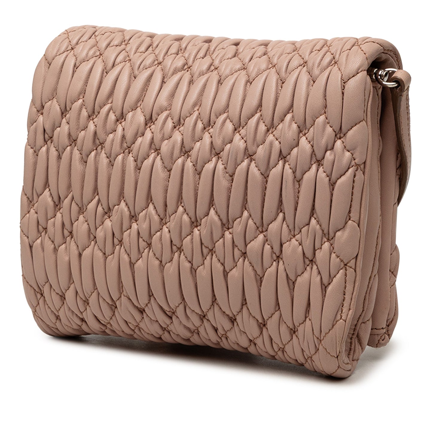 Miu Miu Matelasse Nappa Crystal Chain Satchel
