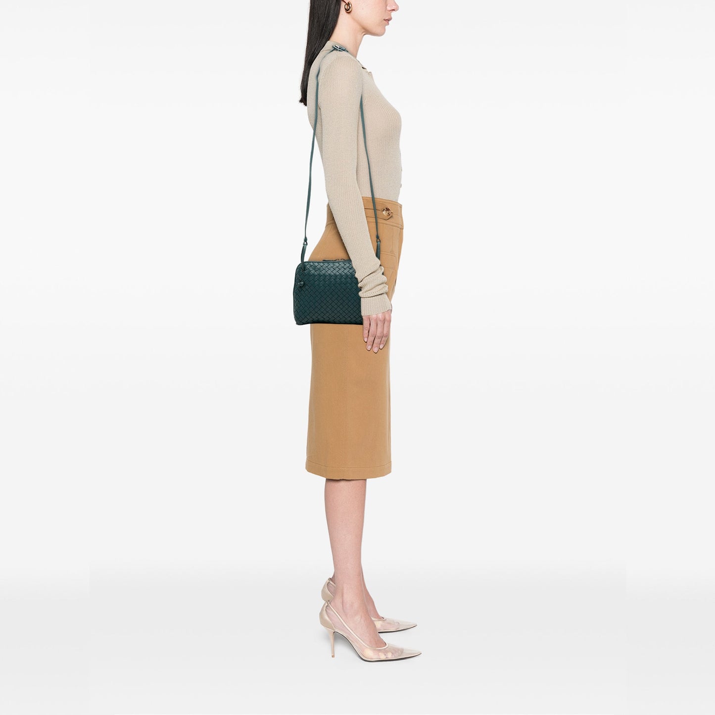 Bottega Veneta Nappa Intrecciato Nodini Crossbody