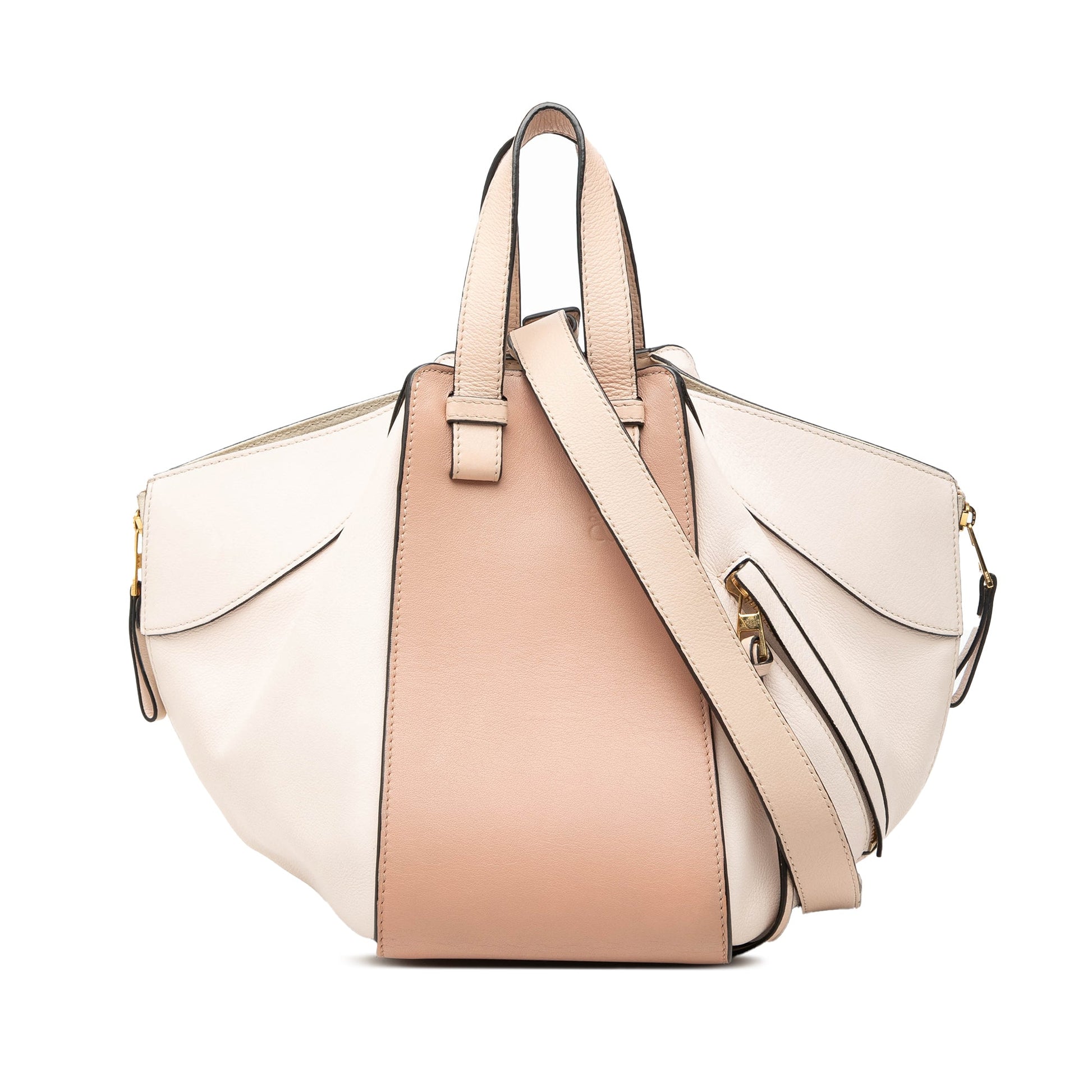 LOEWE Small Bicolor Leather Hammock Satchel
