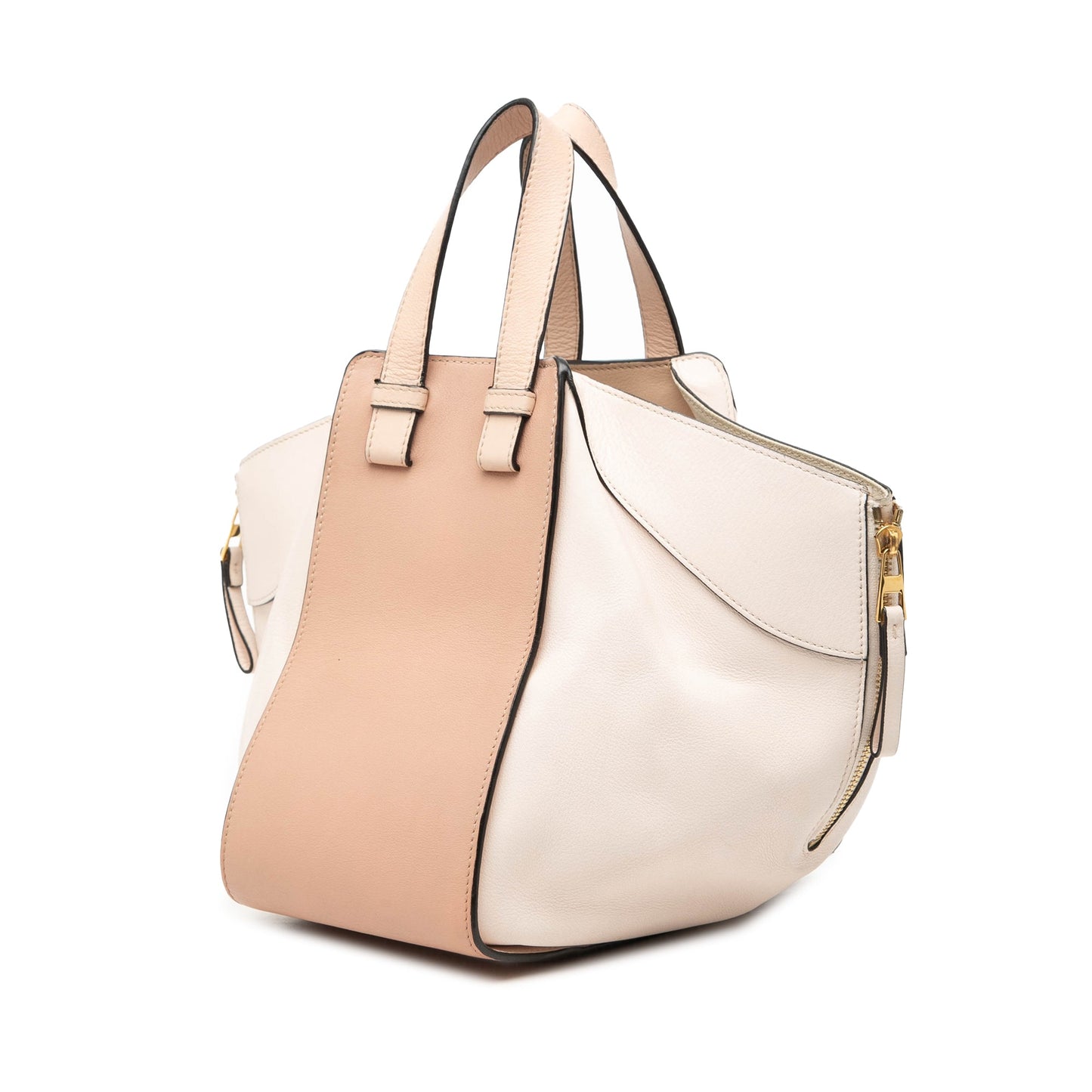 LOEWE Small Bicolor Leather Hammock Satchel