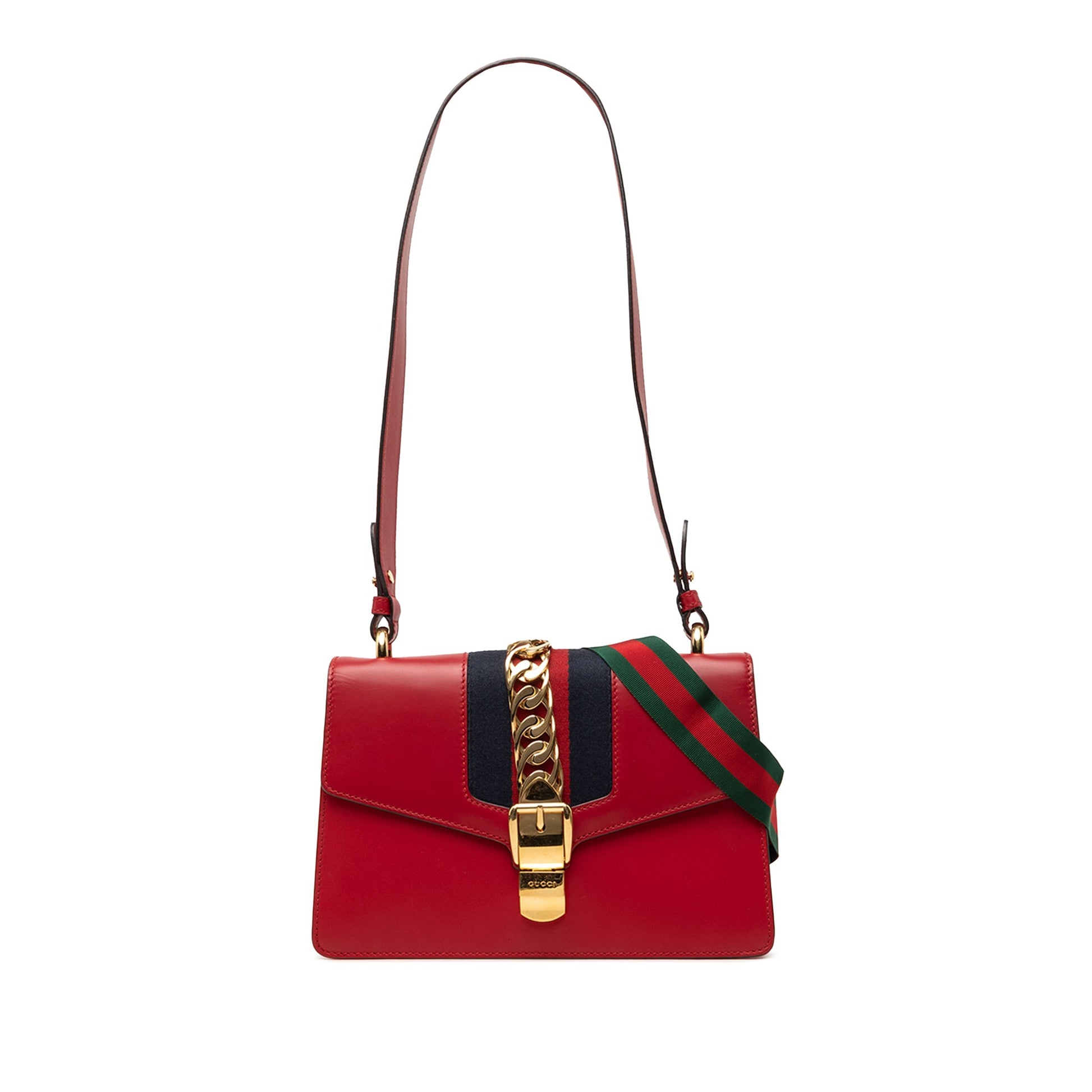 Gucci Small Calfskin Sylvie Web Satchel