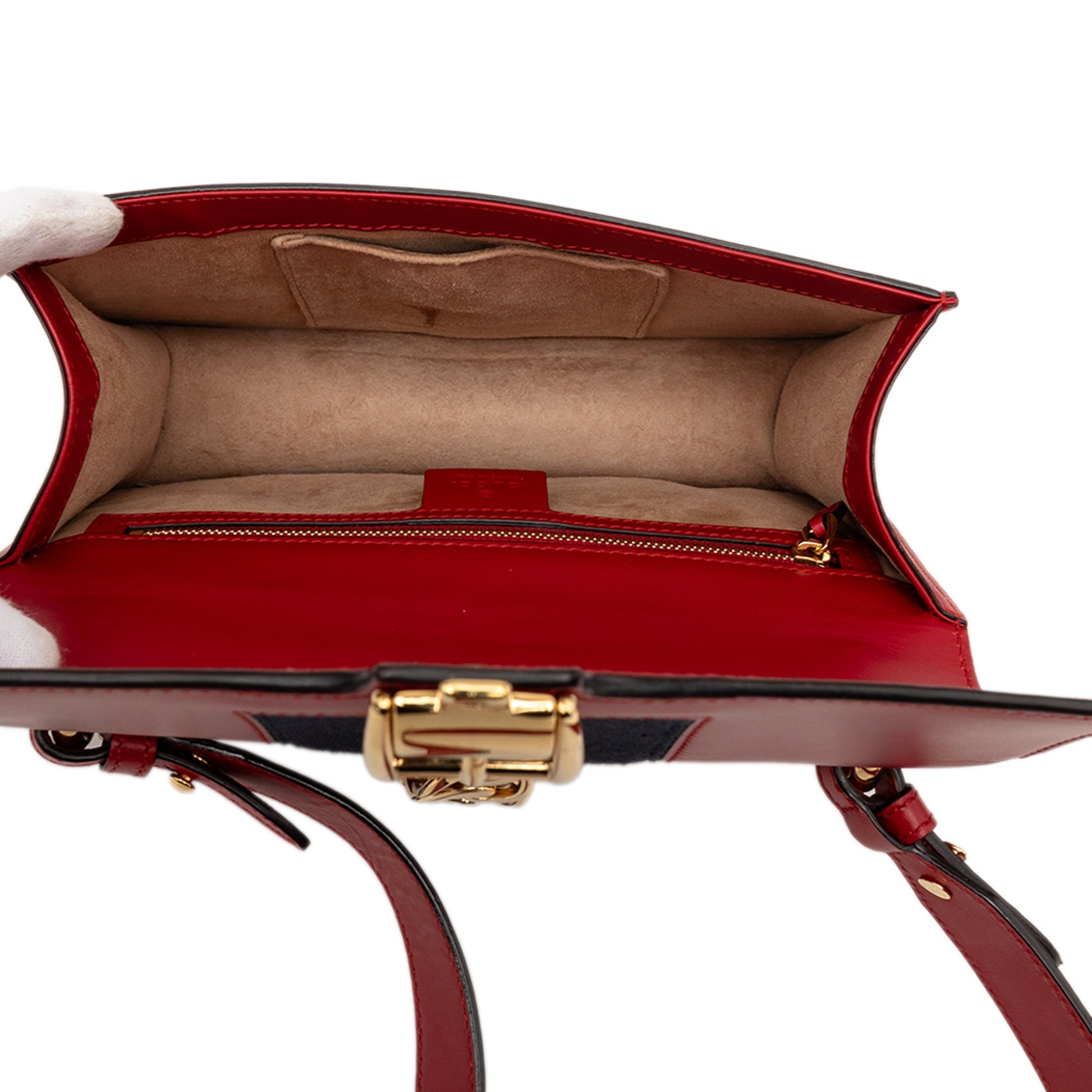 Gucci Small Calfskin Sylvie Web Satchel