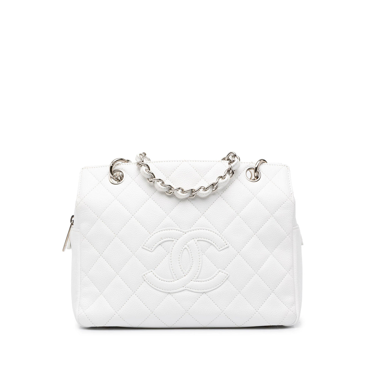 Chanel Petite Caviar Timeless Tote — White