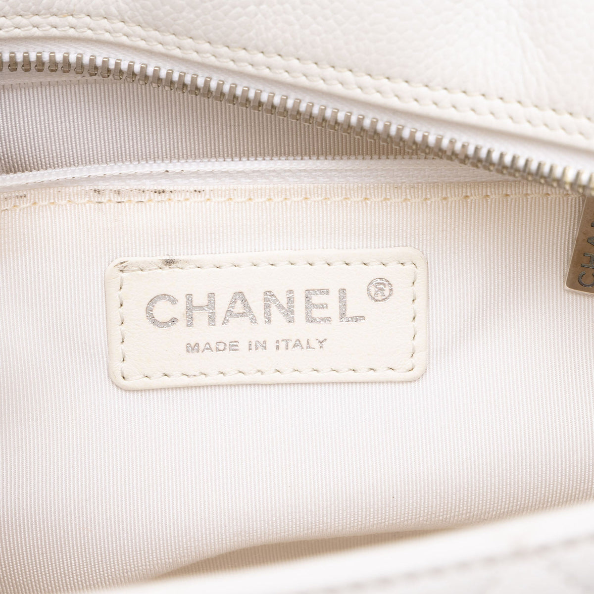 Chanel Petite Caviar Timeless Tote — White