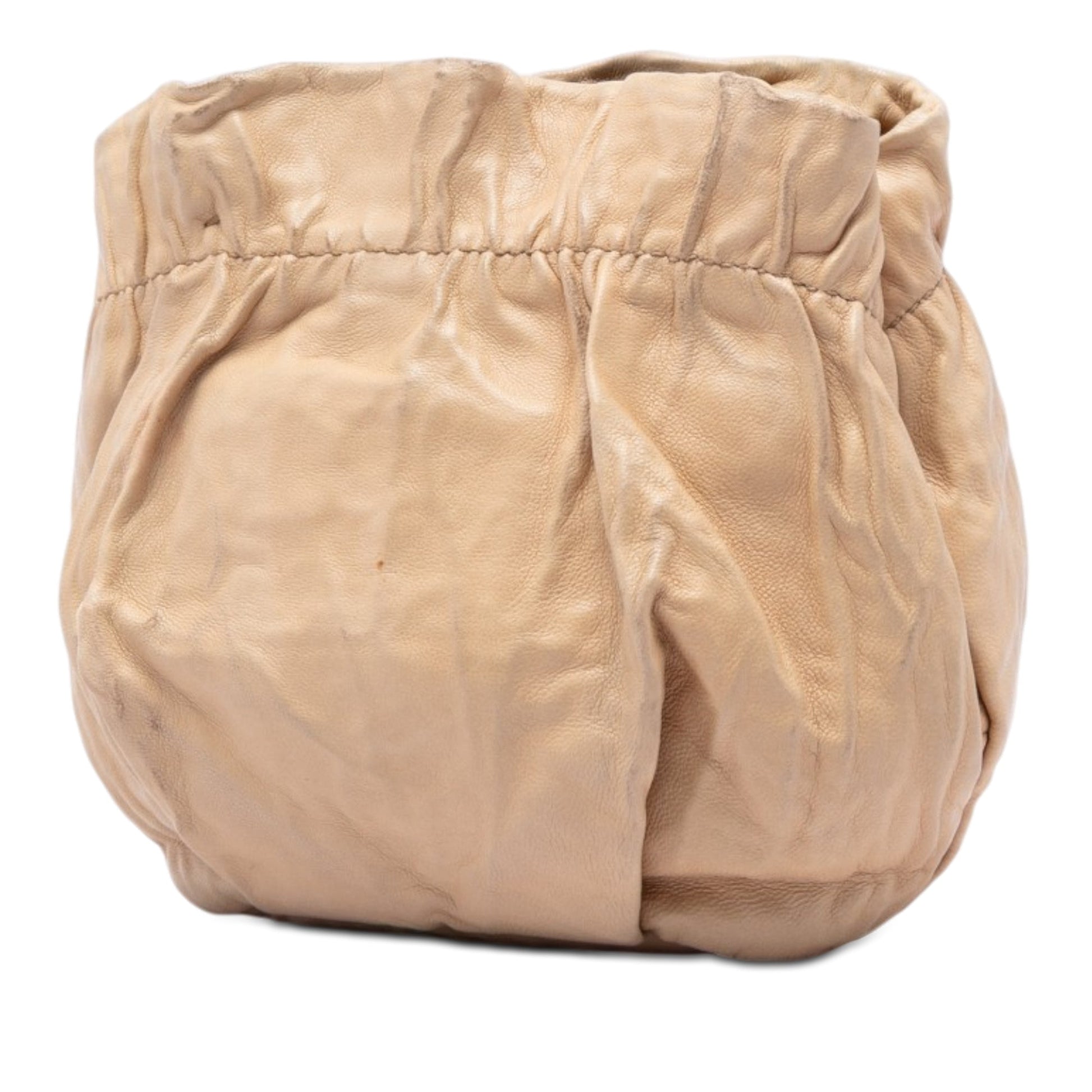 Prada Nappa Leather Antique Bucket Bag