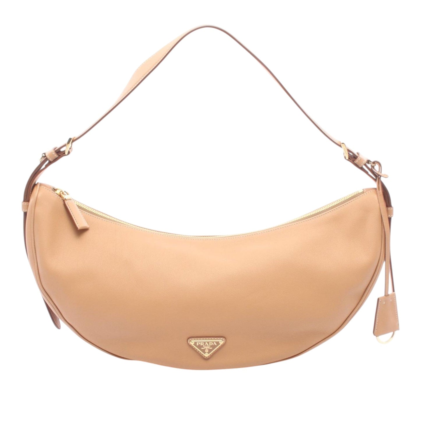 Prada Large Calfskin Demi Lune Shoulder Bag