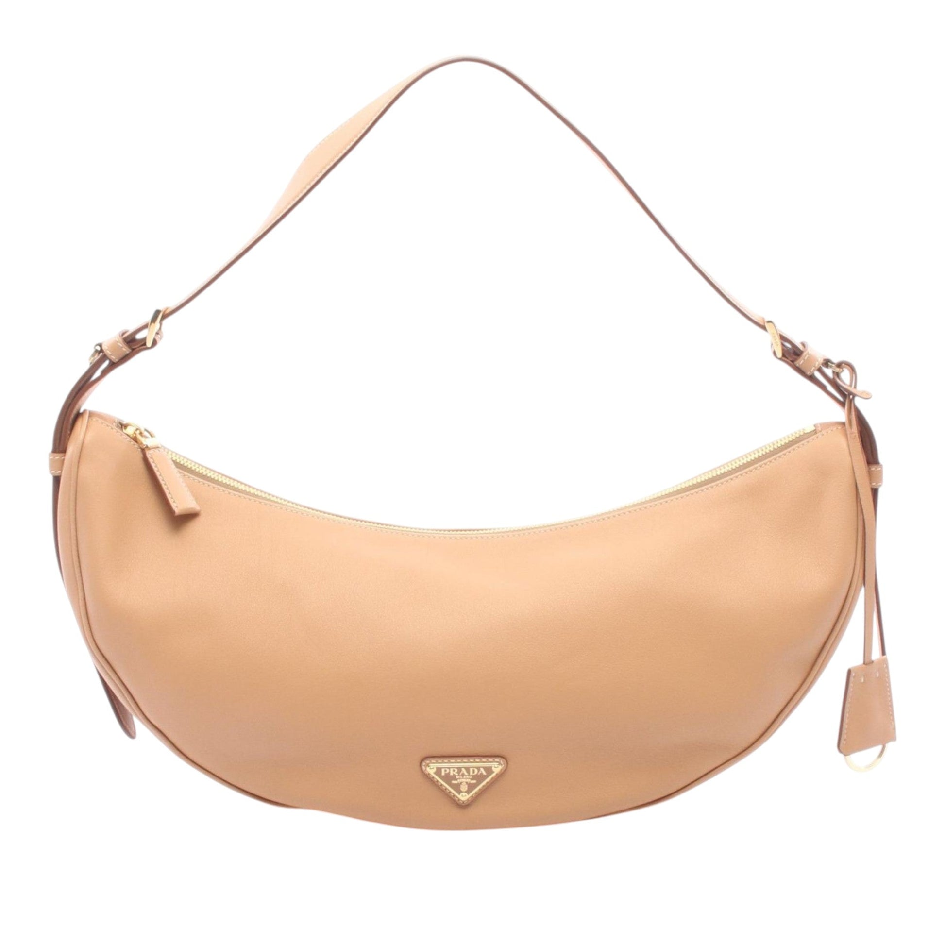 Prada Large Calfskin Demi Lune Shoulder Bag