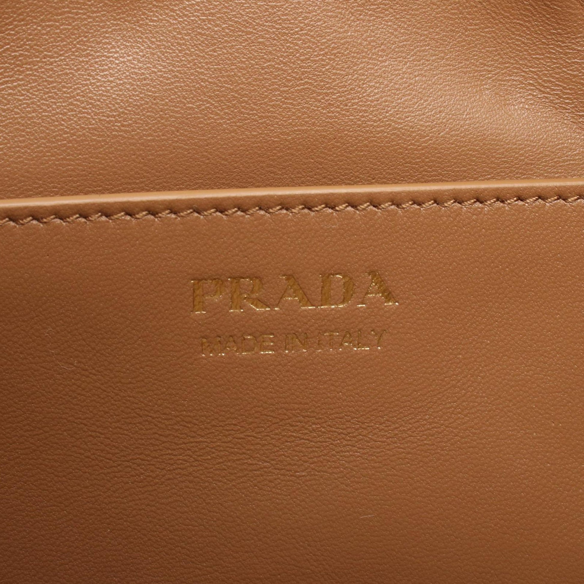 Prada Large Calfskin Demi Lune Shoulder Bag