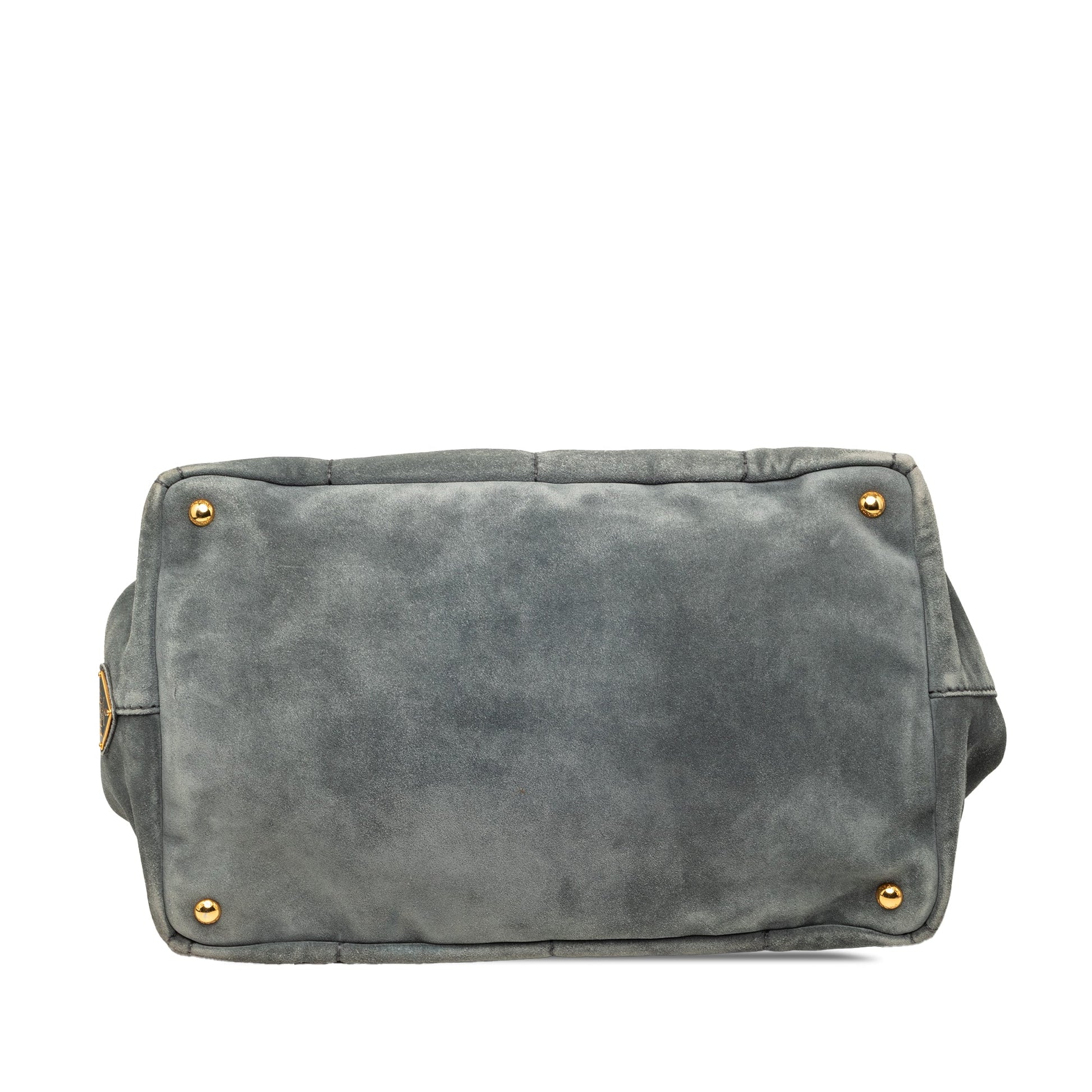 Prada Large Scamosciato Canapa Logo Satchel