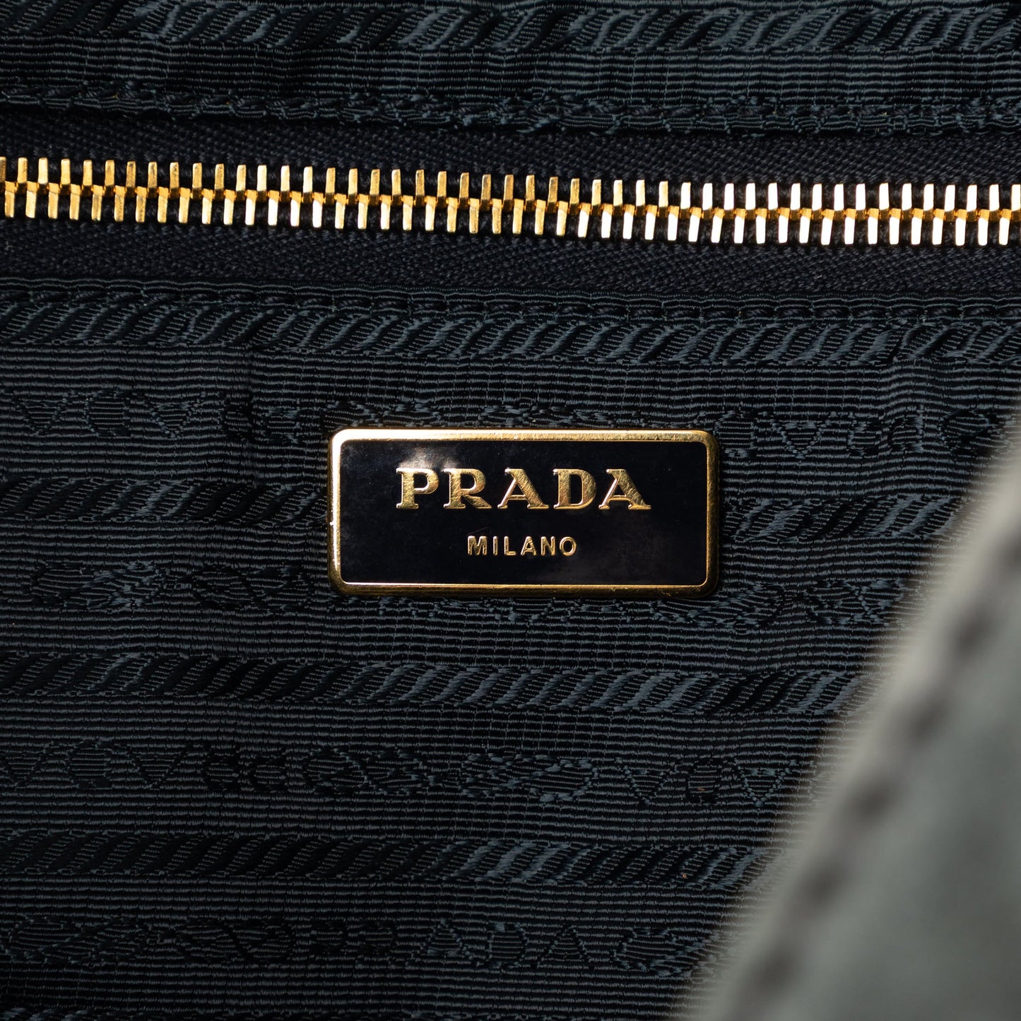 Prada Large Scamosciato Canapa Logo Satchel