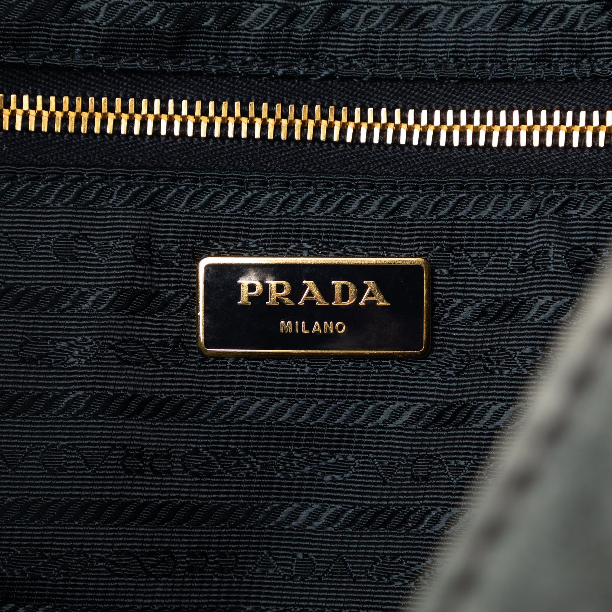 Prada Large Scamosciato Canapa Logo Satchel