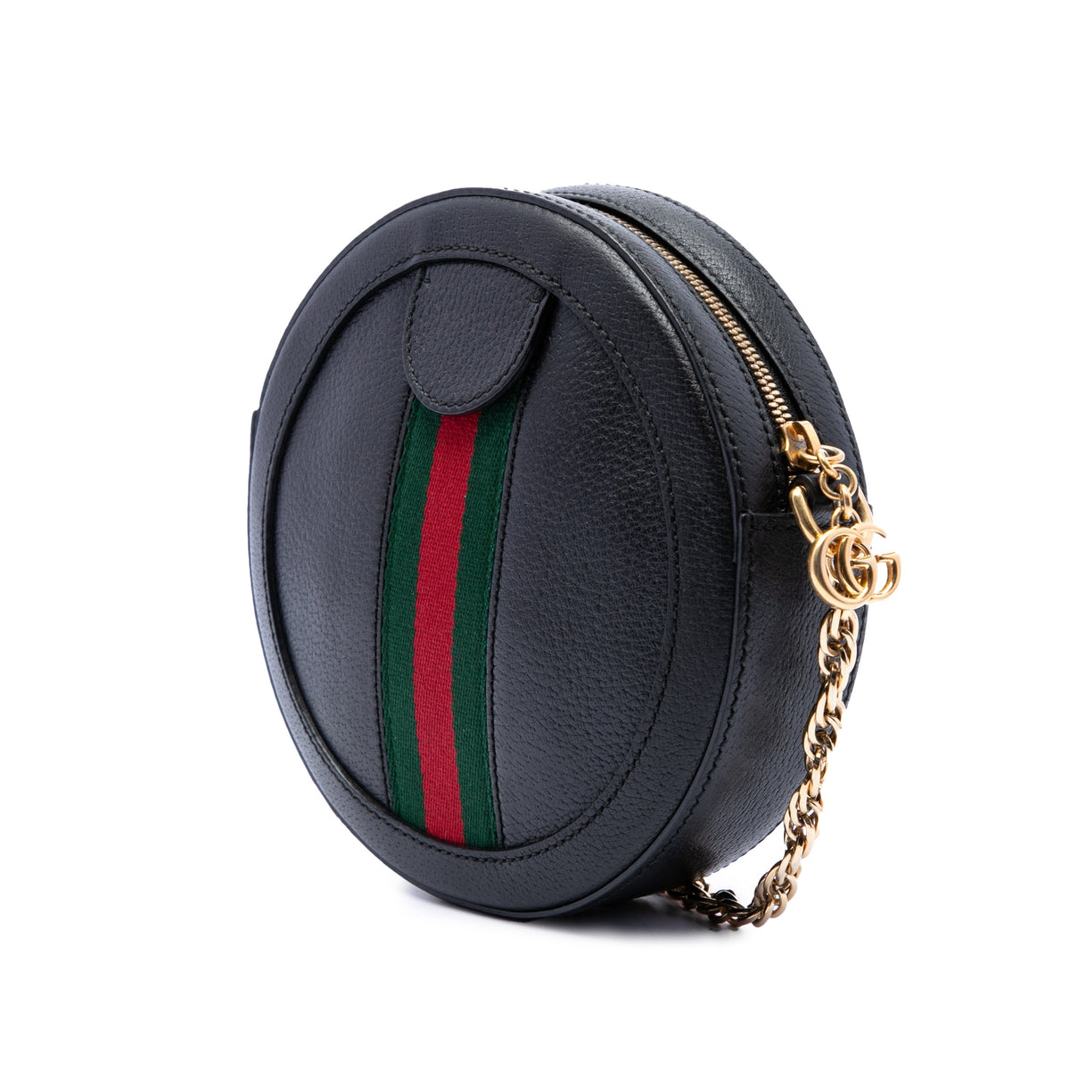 Gucci Mini Calfskin Web Ophidia Round Crossbody