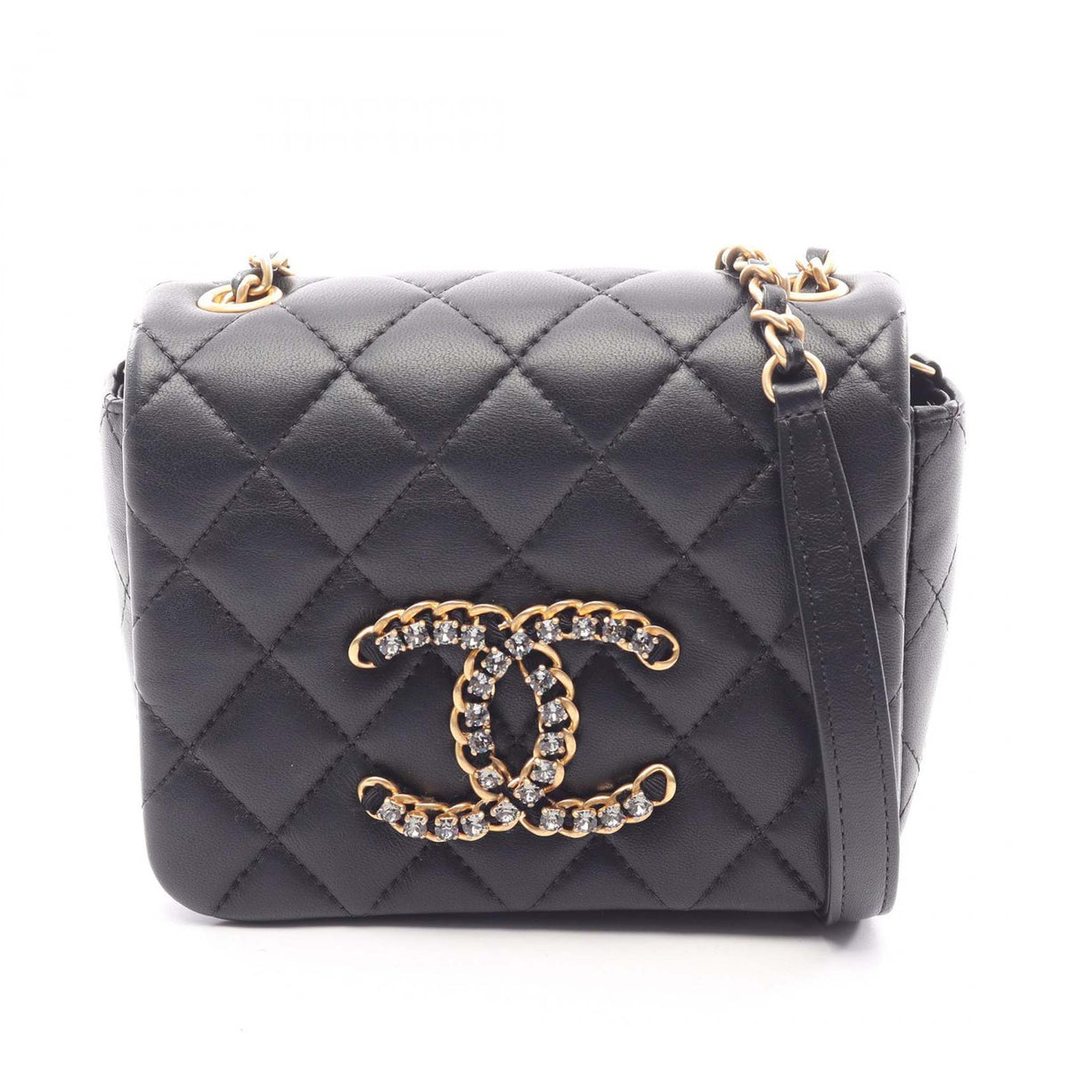Chanel Mini Quilted Lambskin CC Crystal Full Flap