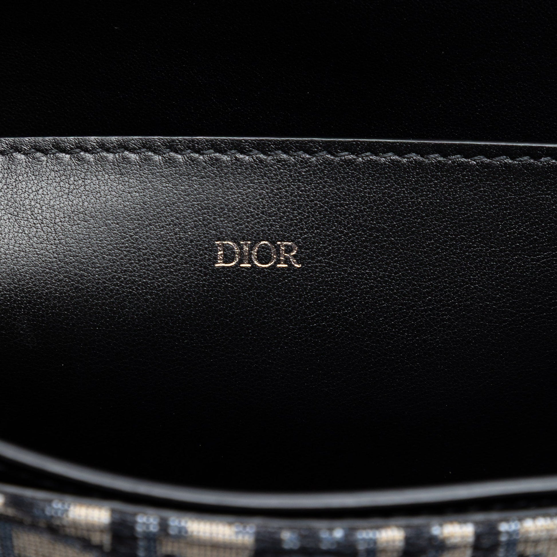 Dior Oblique Canvas and Leather Saddle Flap Portfolio Pouch