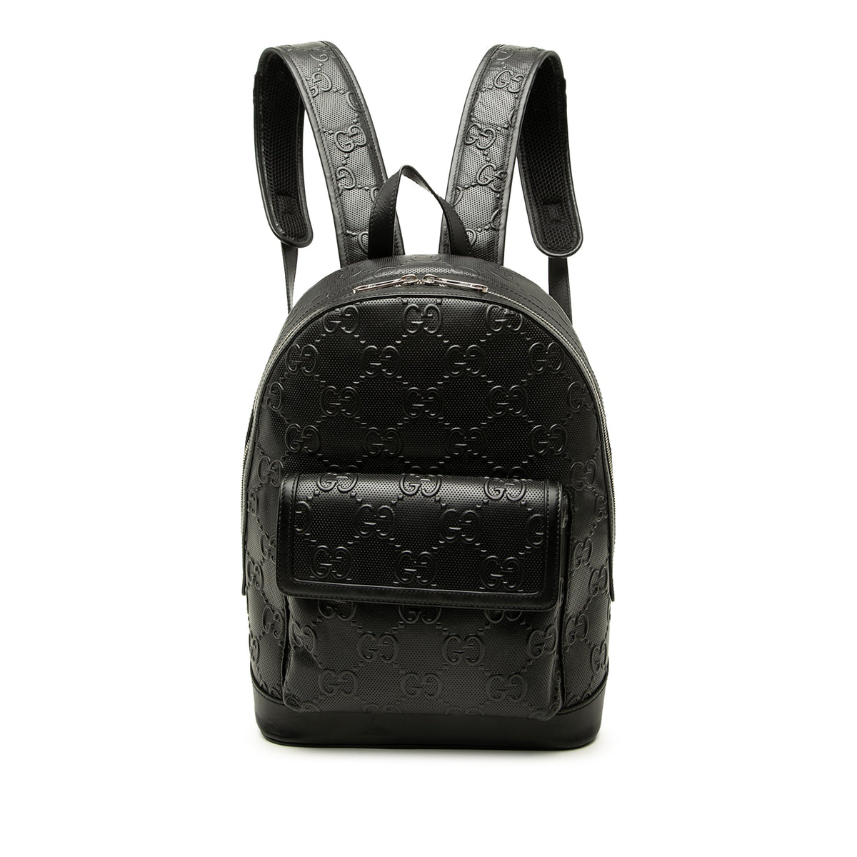 Gucci GG Embossed Calfskin Backpack — Black