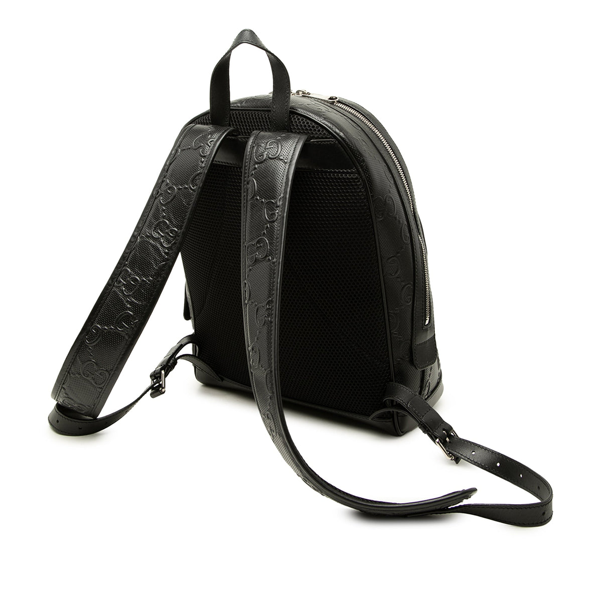 Gucci GG Embossed Calfskin Backpack — Black