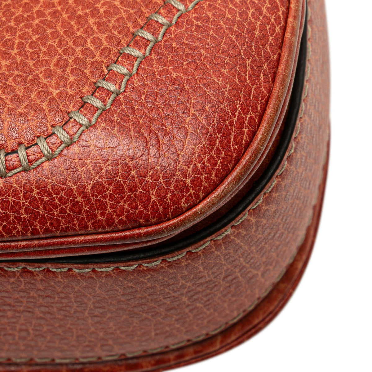 Gucci Small Leather New Bamboo Satchel — Red