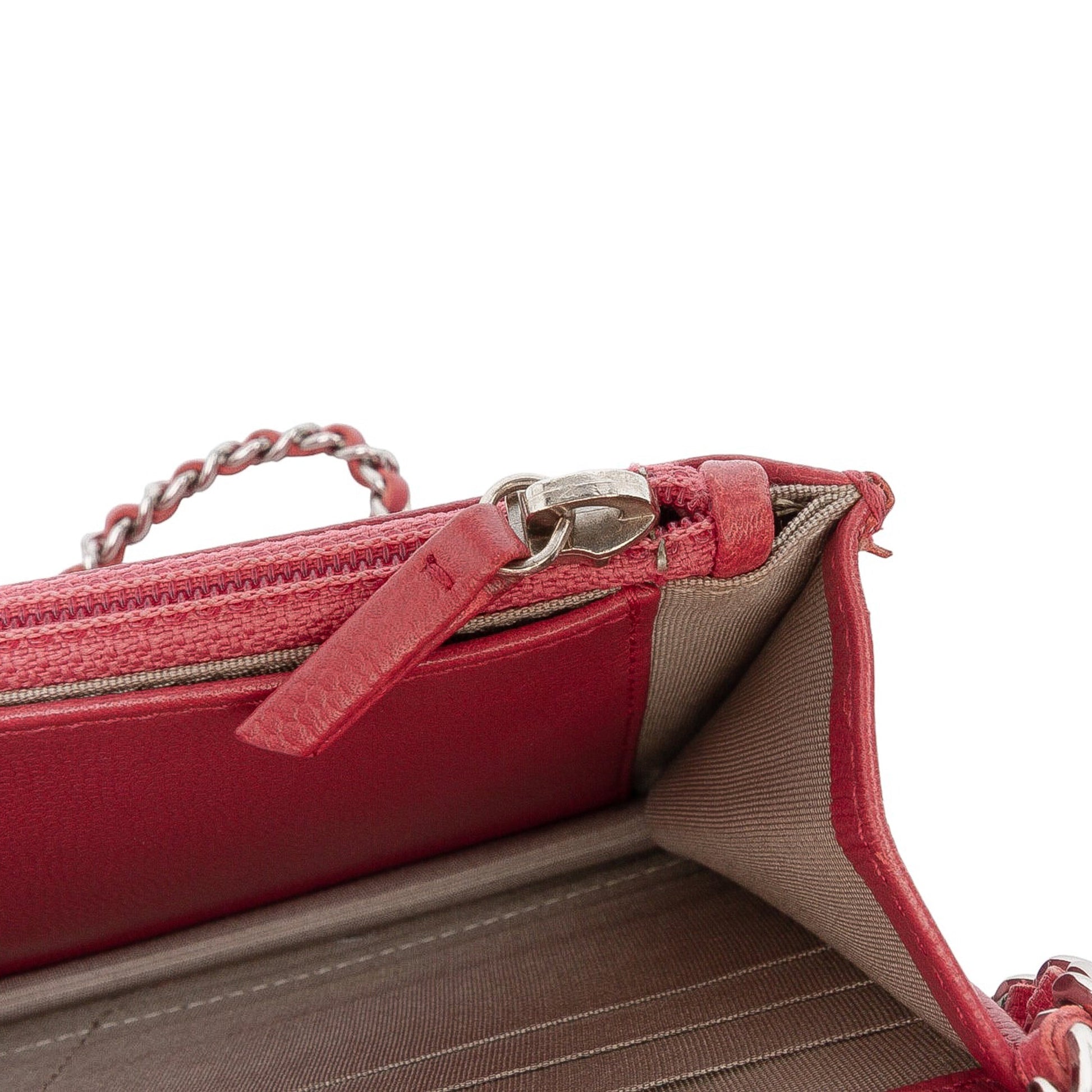 Chanel CC Caviar Sevruga Wallet On Chain
