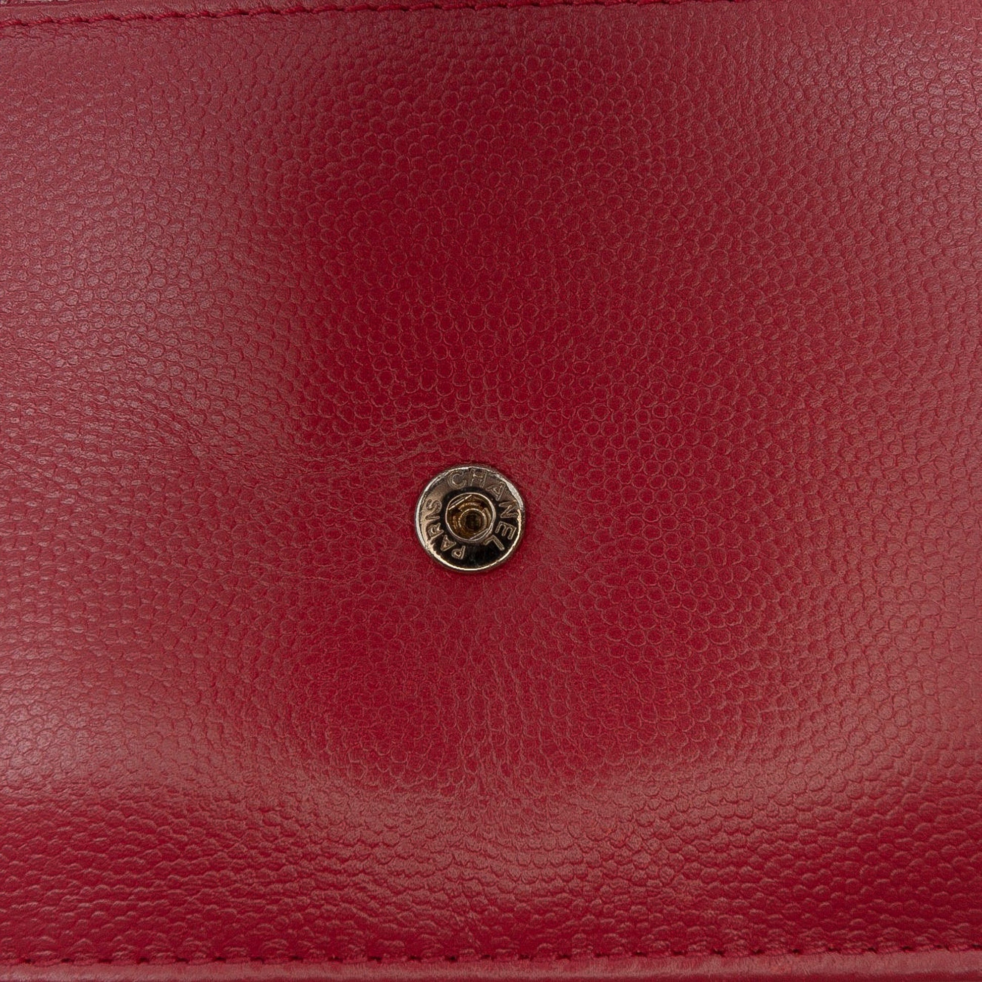 Chanel CC Caviar Sevruga Wallet On Chain