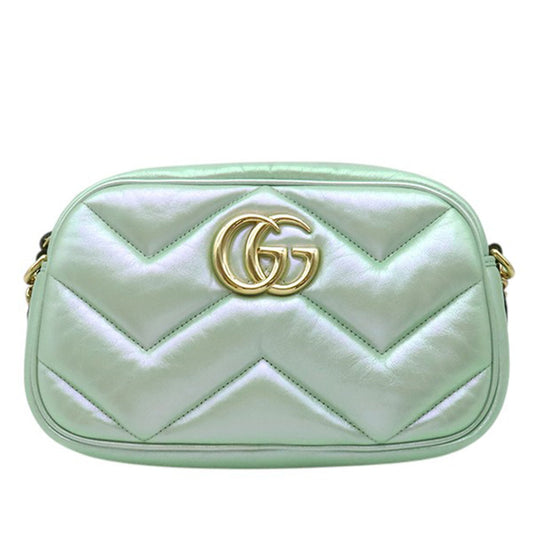 Gucci Small GG Marmont Matelasse Iridescent Nappa Crossbody