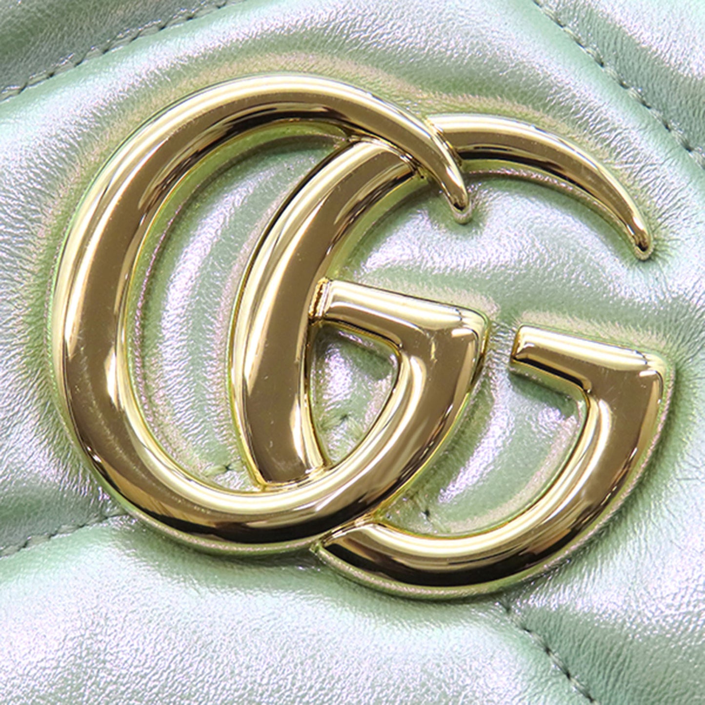 Gucci Small GG Marmont Matelasse Iridescent Nappa Crossbody