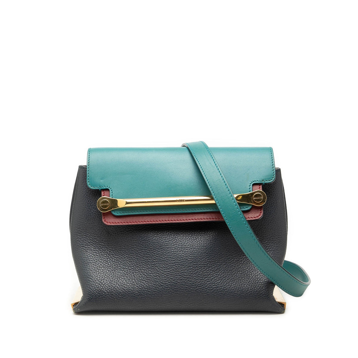 Chloé Small Tricolor Leather Clare Crossbody