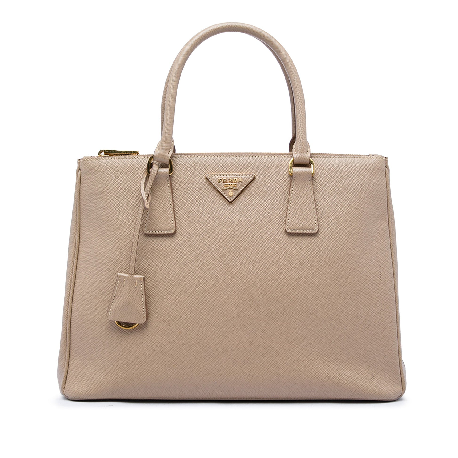 Prada Large Saffiano Lux Galleria Double Zip Satchel