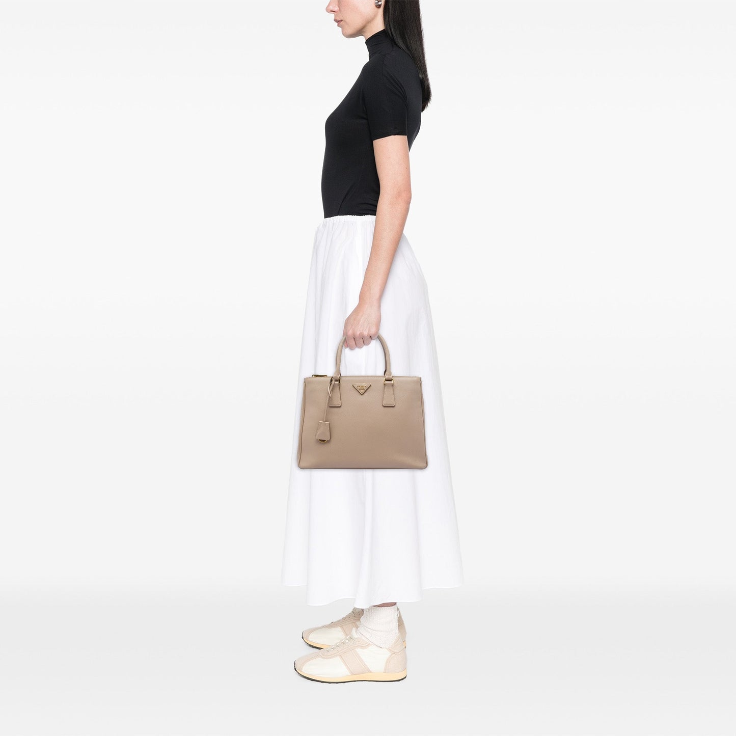Prada Large Saffiano Lux Galleria Double Zip Satchel