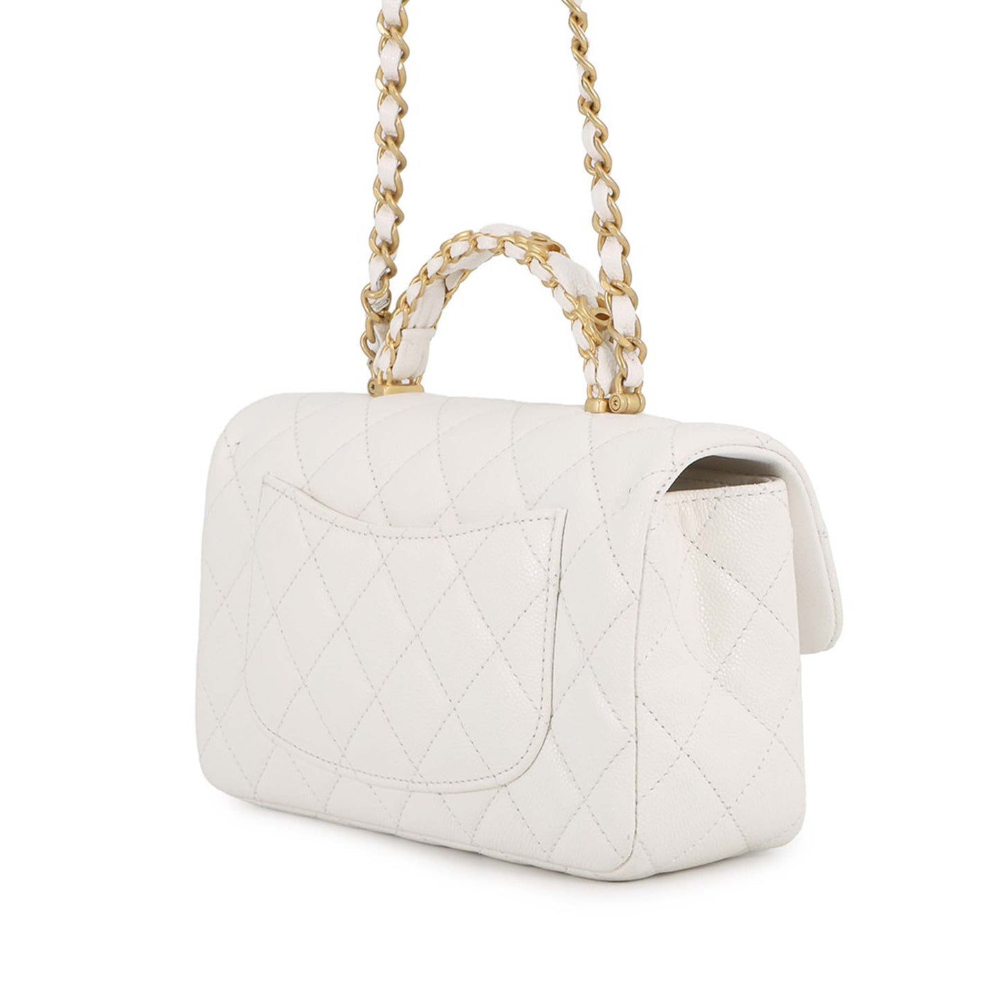 Chanel Mini CC Quilted Caviar Handy Flap