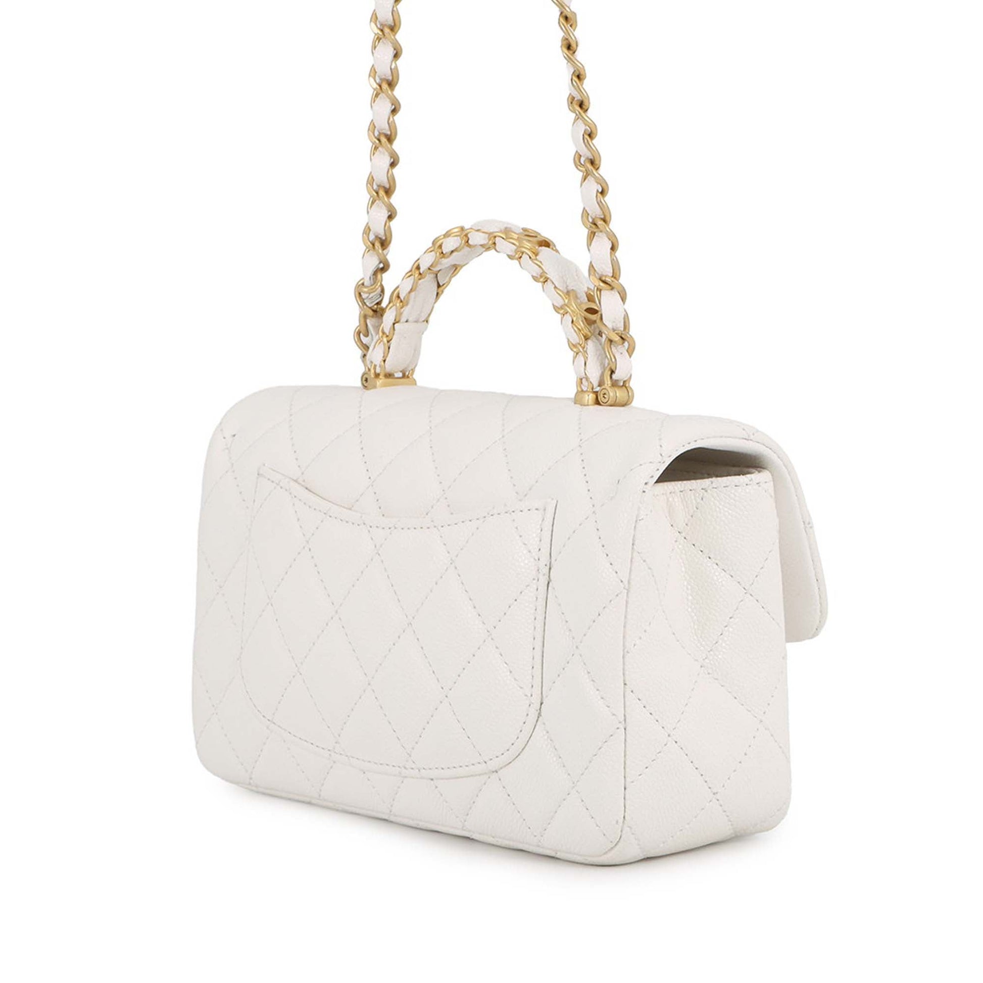 Chanel Mini CC Quilted Caviar Handy Flap