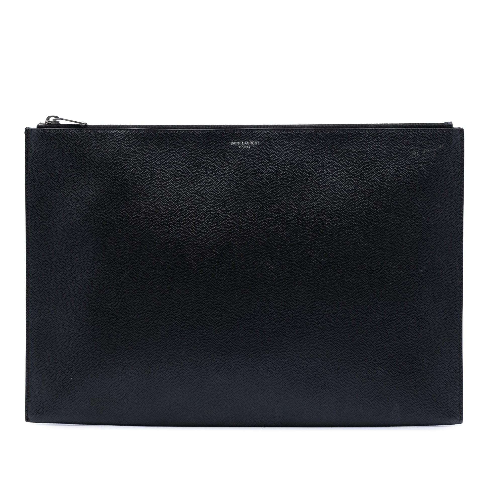 Saint Laurent Grain De Poudre Zip Document Holder